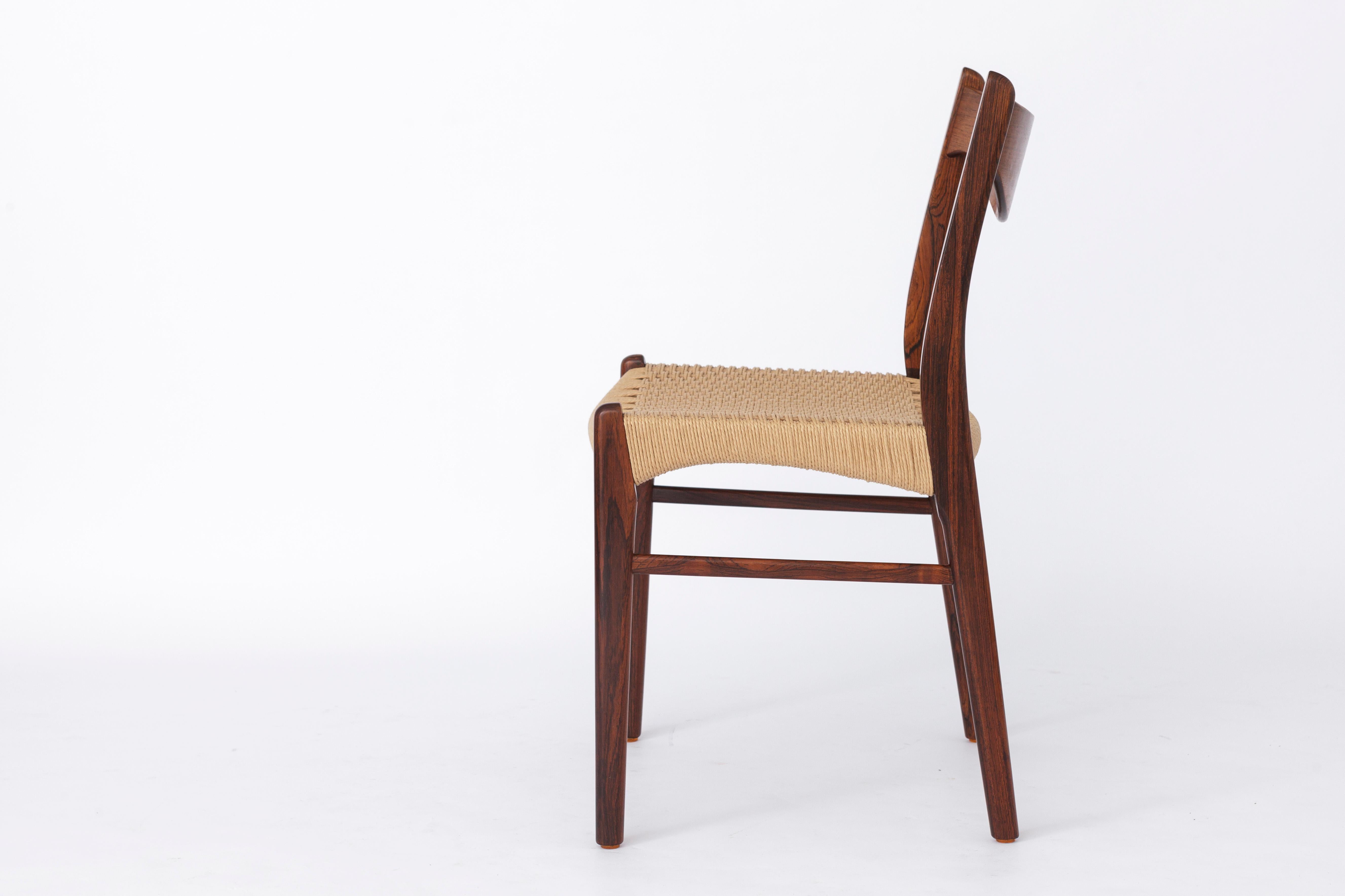 1 of 10 Arne Wahl Iversen Vintage Chairs 1960s Rosewood Danish Glyngøre Stolefab In Good Condition For Sale In Hannover, DE
