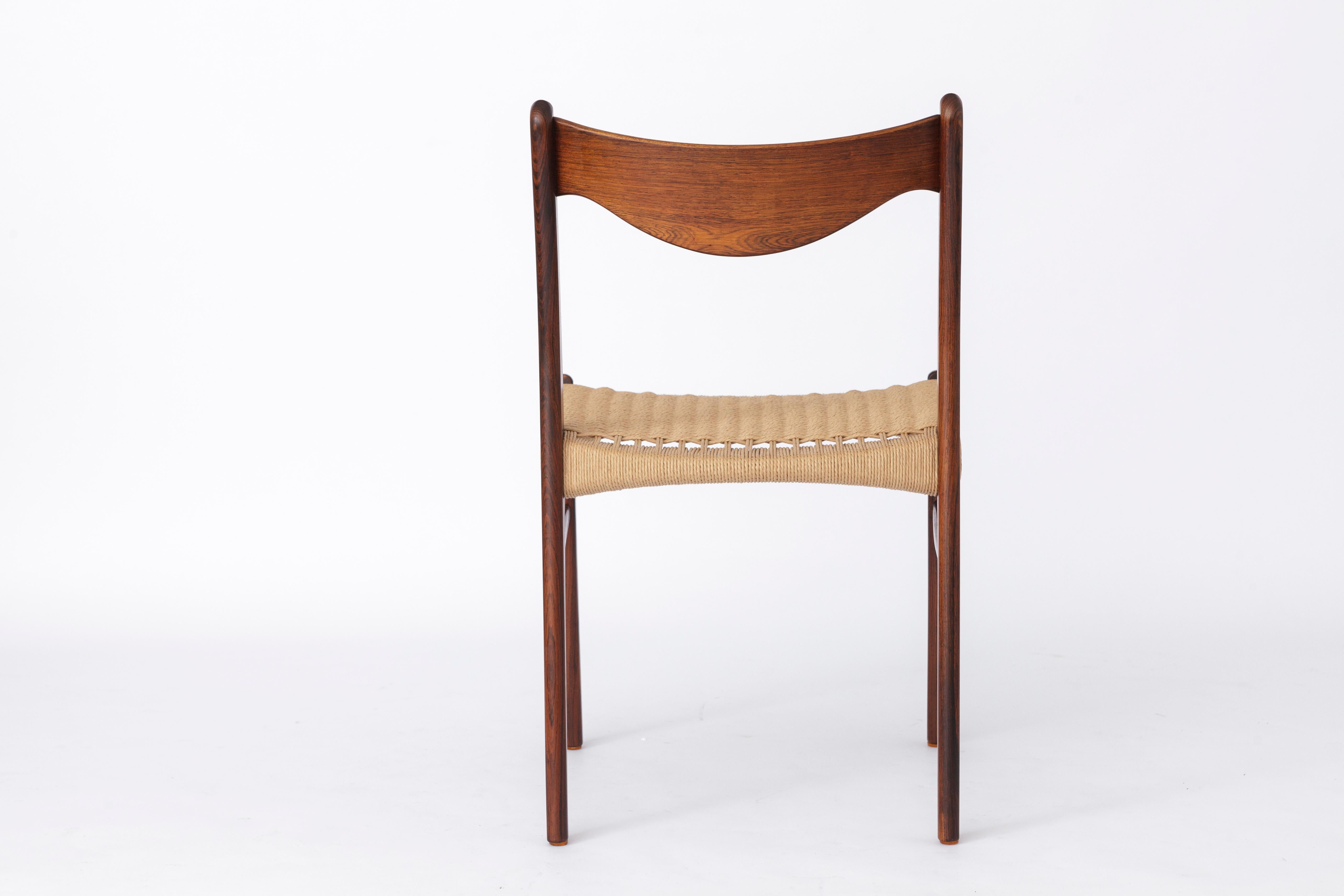 Teak 1 of 10 Arne Wahl Iversen Vintage Chairs 1960s Rosewood Danish Glyngøre Stolefab For Sale