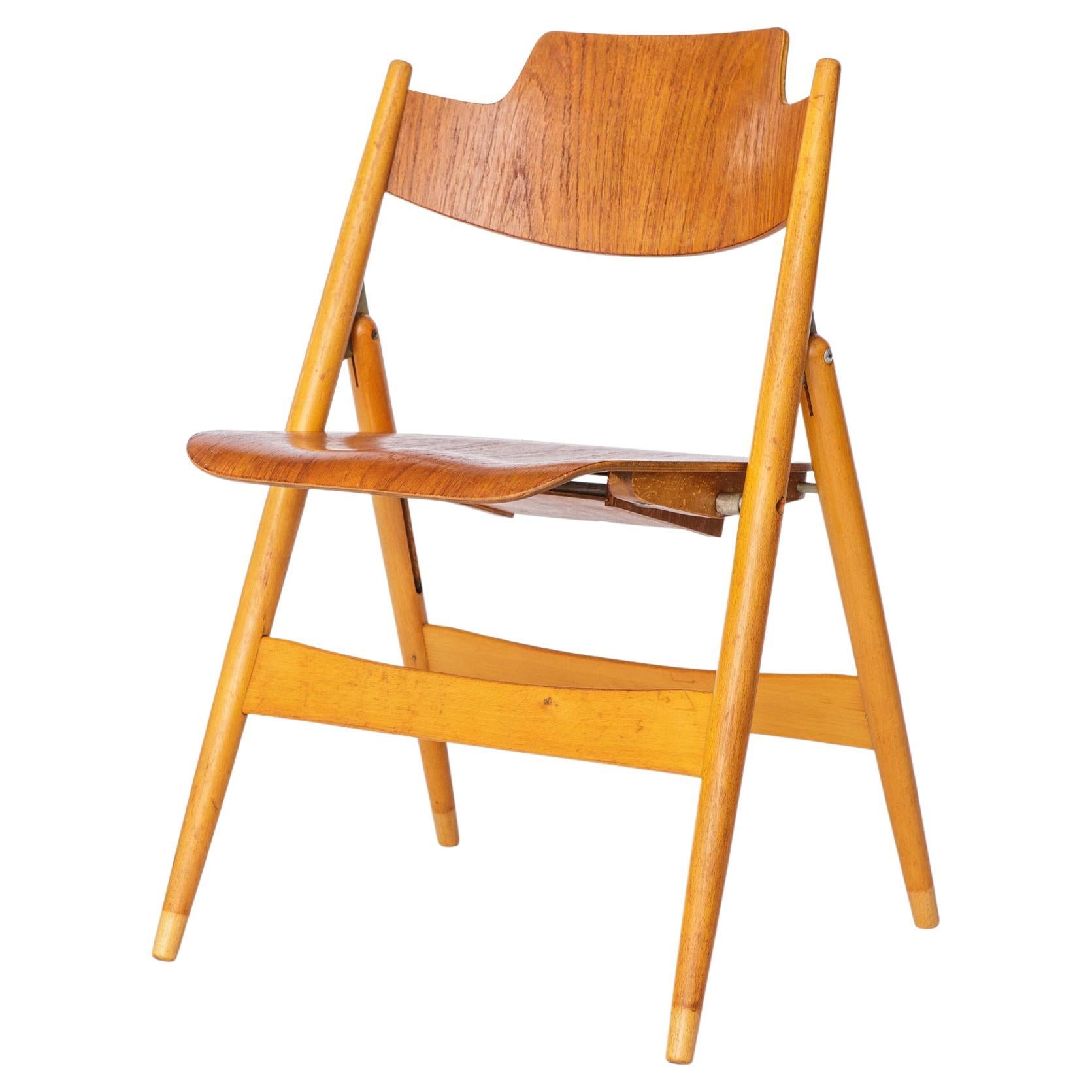 1 de 10 Egon Eiermann SE18 Foldes Chair, 1950s Wilde + Spieth, Vintage en vente
