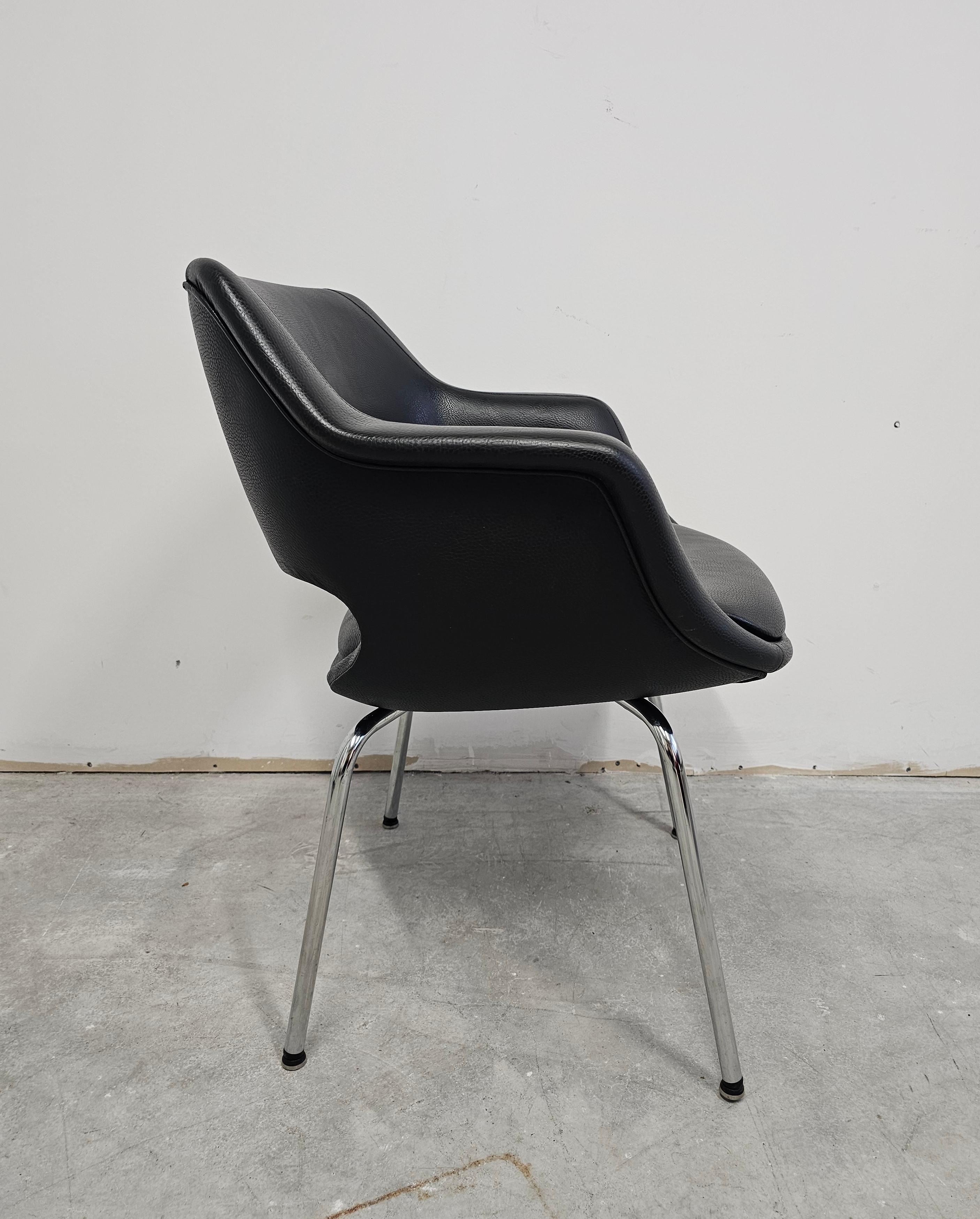 Steel 1 of 10 Kilta Chairs designed by Olli Mannerma for Martela in 1955 For Sale