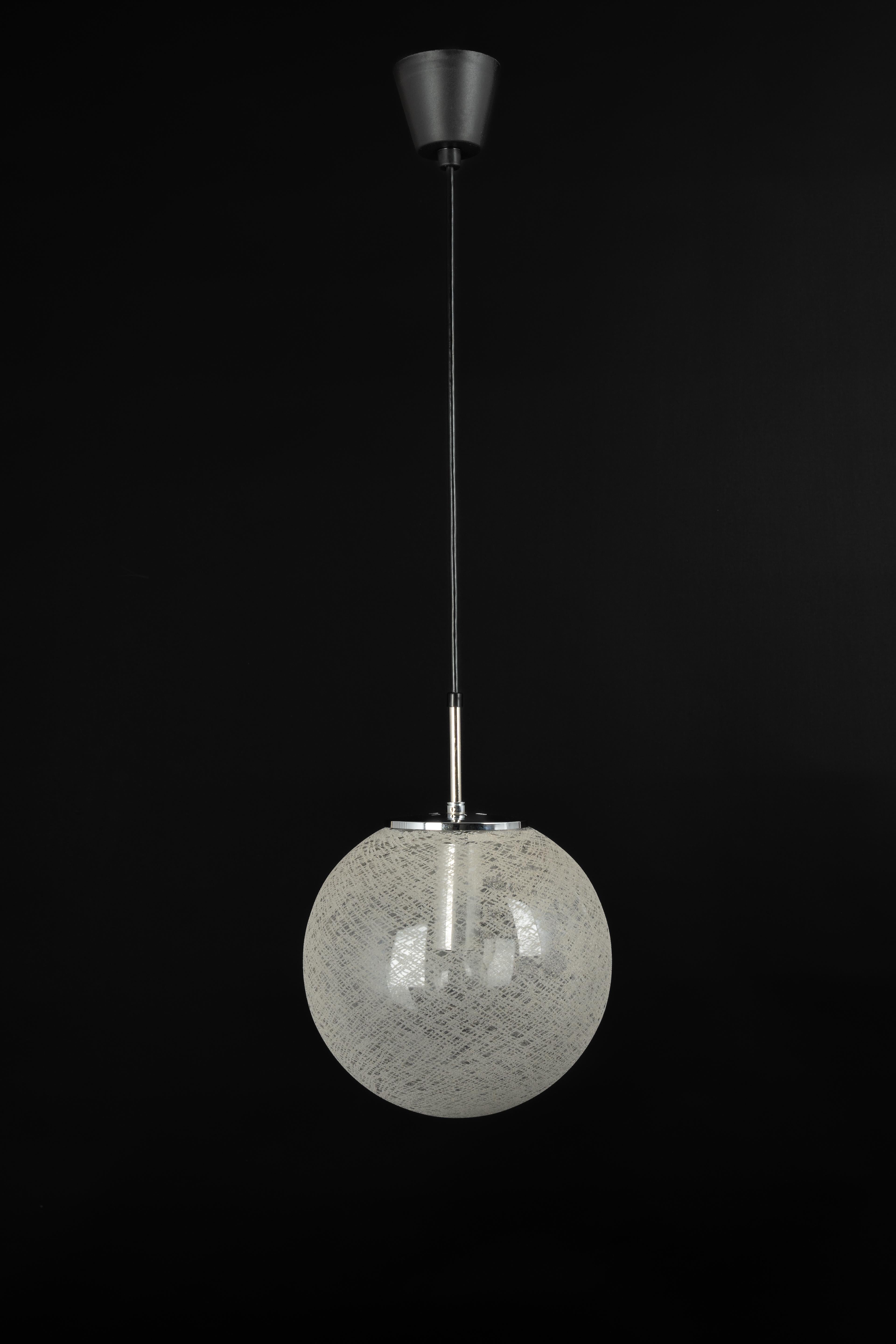 1 of 10 Limburg Chrome with Glass Ball Pendant, Germany, 1970s For Sale 3