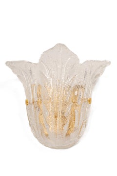 1 di 10 coppie di grandi lampade da parete in vetro di Murano in stile Venini, Italia, anni '70