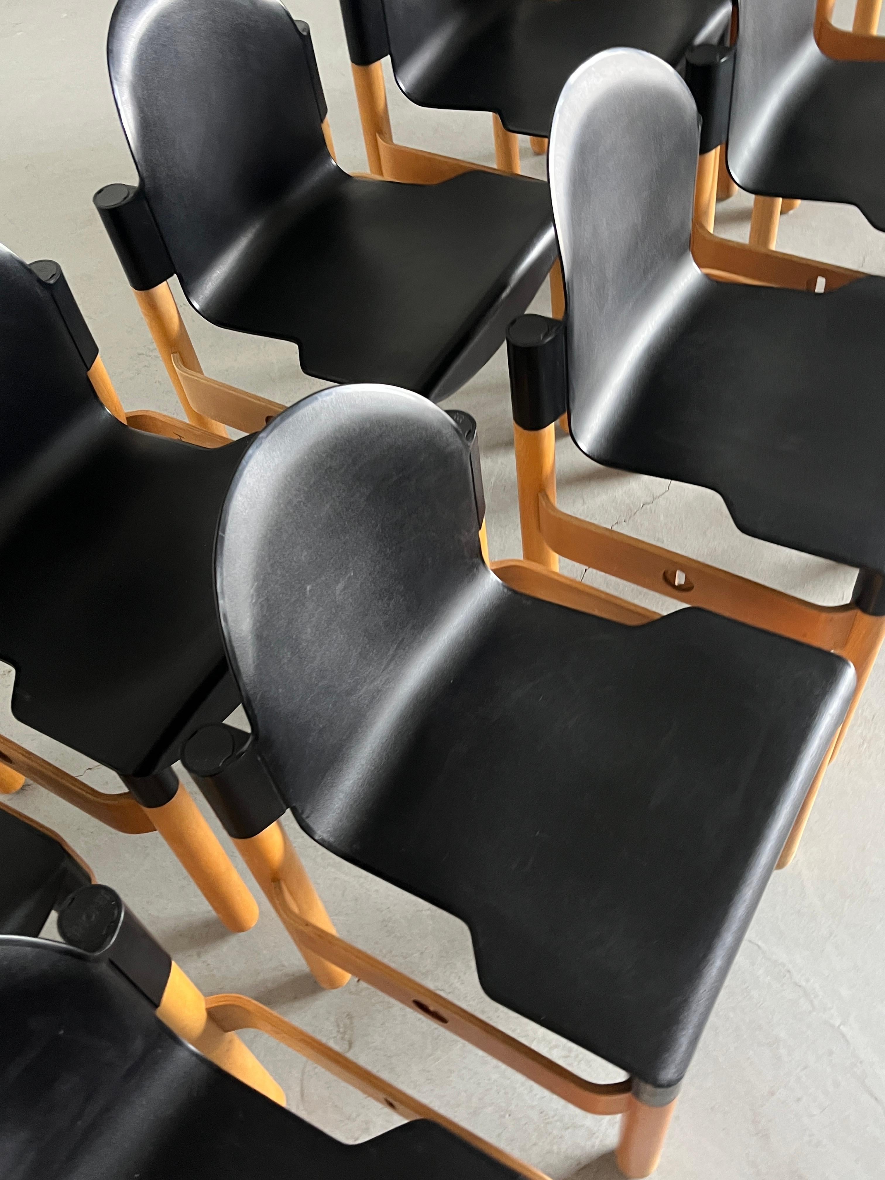 Austrian 1 of 10 Vintage Thonet Flex 2000 Chairs by Gerd Lange for Thonet, 1970s