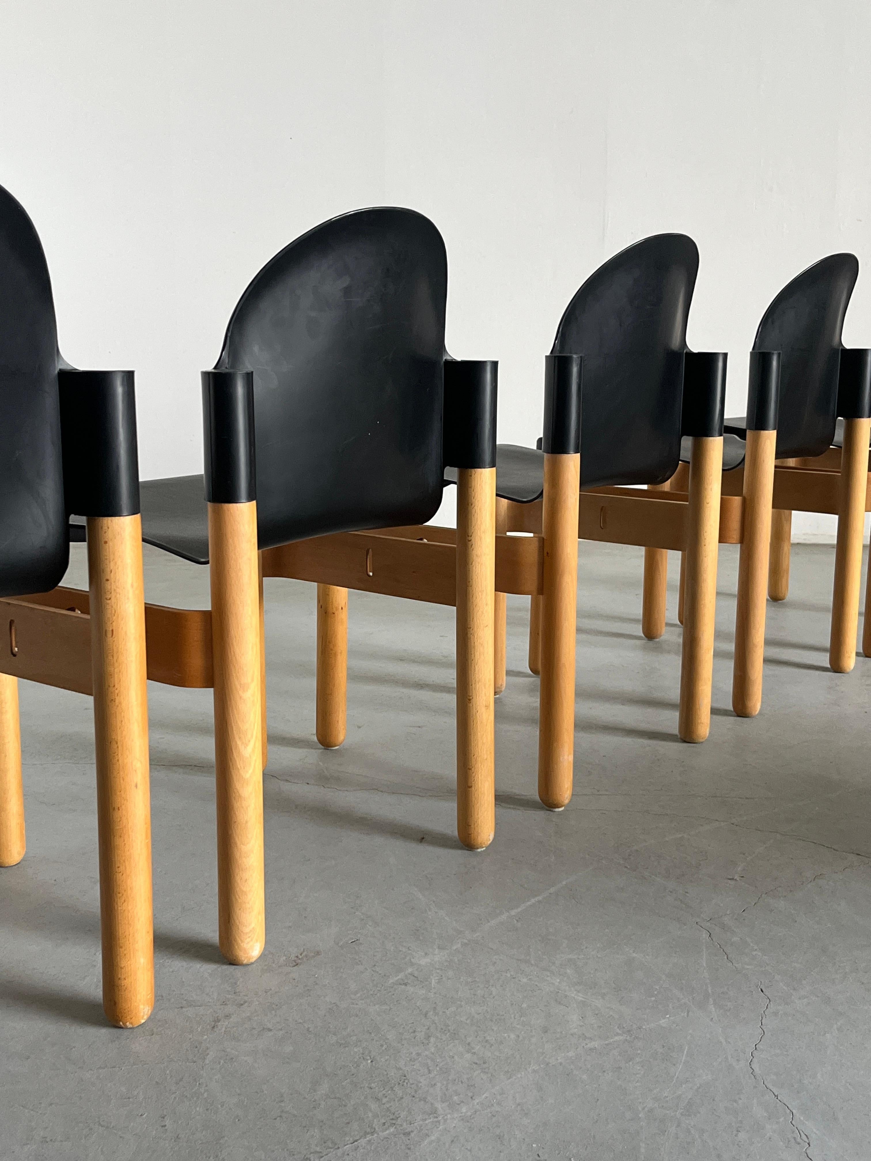 Plastic 1 of 10 Vintage Thonet Flex 2000 Chairs by Gerd Lange for Thonet, 1970s