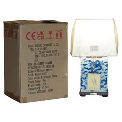 1 OF 12 NEW IN THE BOX RALPH LAUREN PORCELAIN COBALT CHiNESE DRAGON TABLE LAMPS