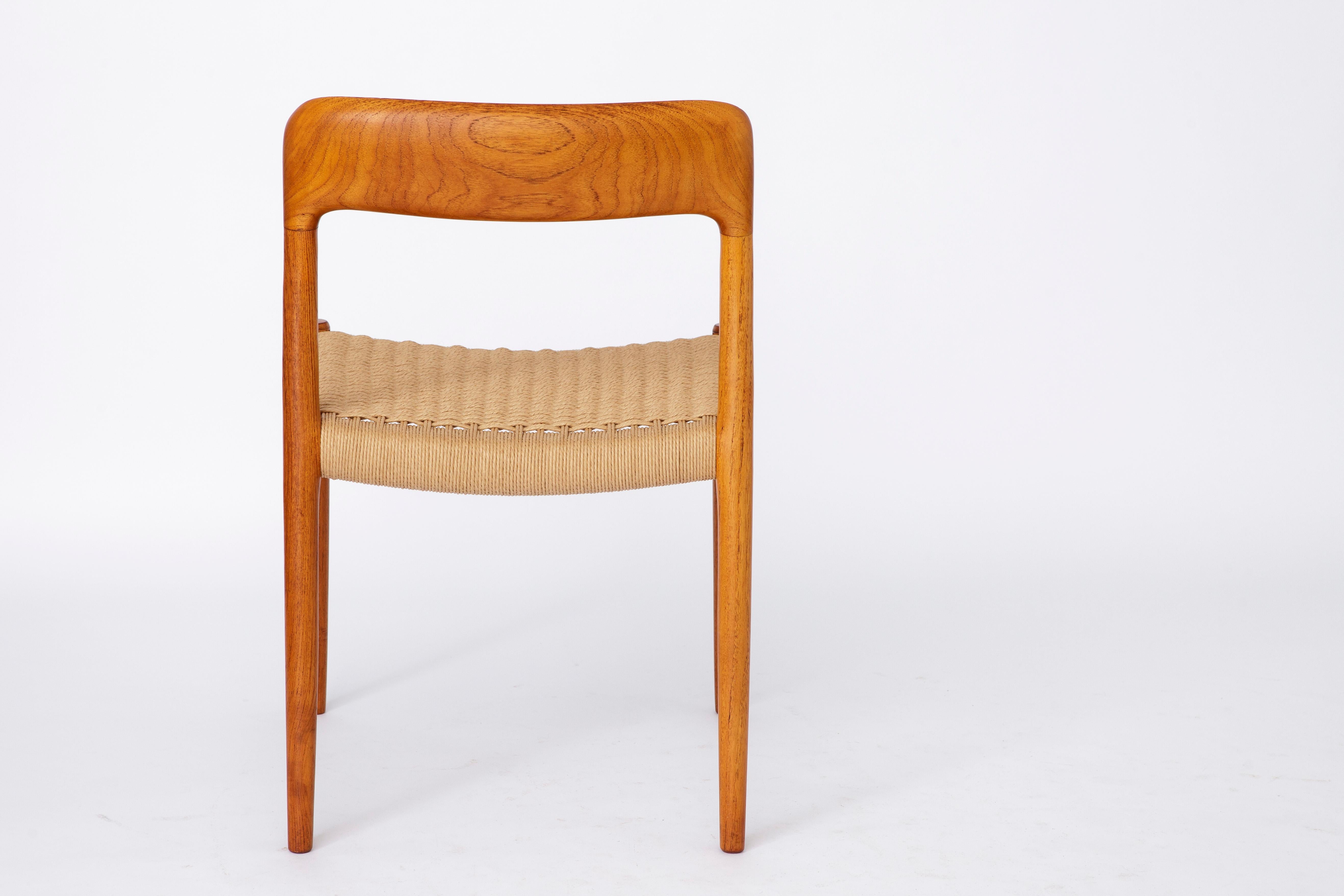 Mid-20th Century 1 of 12 Niels Otto Møller Chair Model 75 in Teak – Danish Design Classic, 1960s For Sale