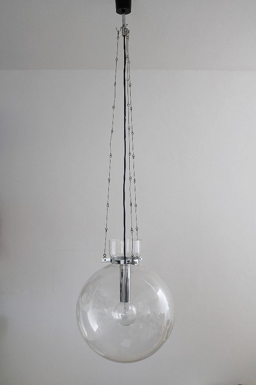 Space Age 1 of 12 Pendant Lamps by Limburg, Germany, 1970s For Sale