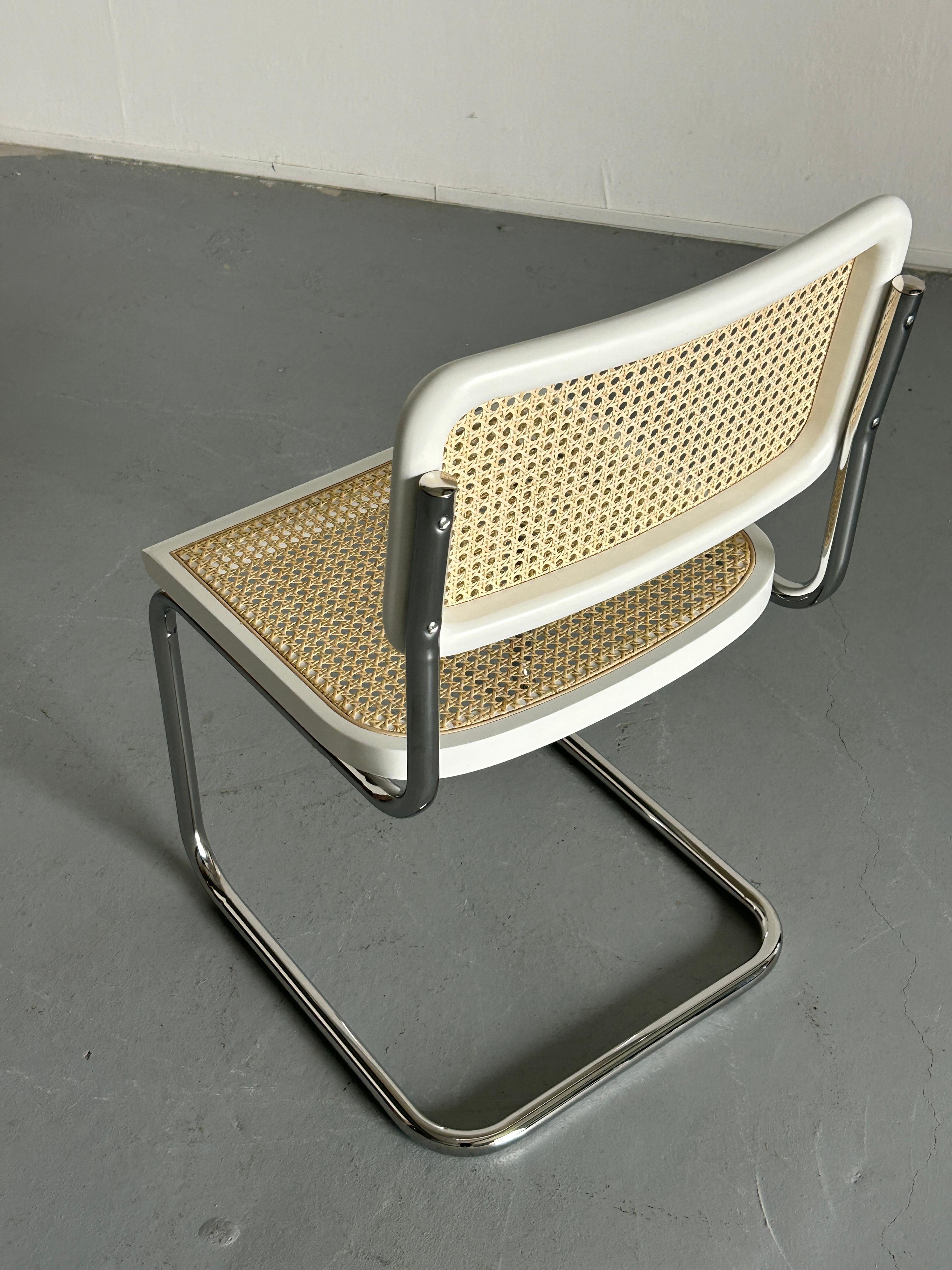 1 of 12 Vintage Cesca Mid-Century Cantilever Chair, Marcel Breuer B32 Design For Sale 3