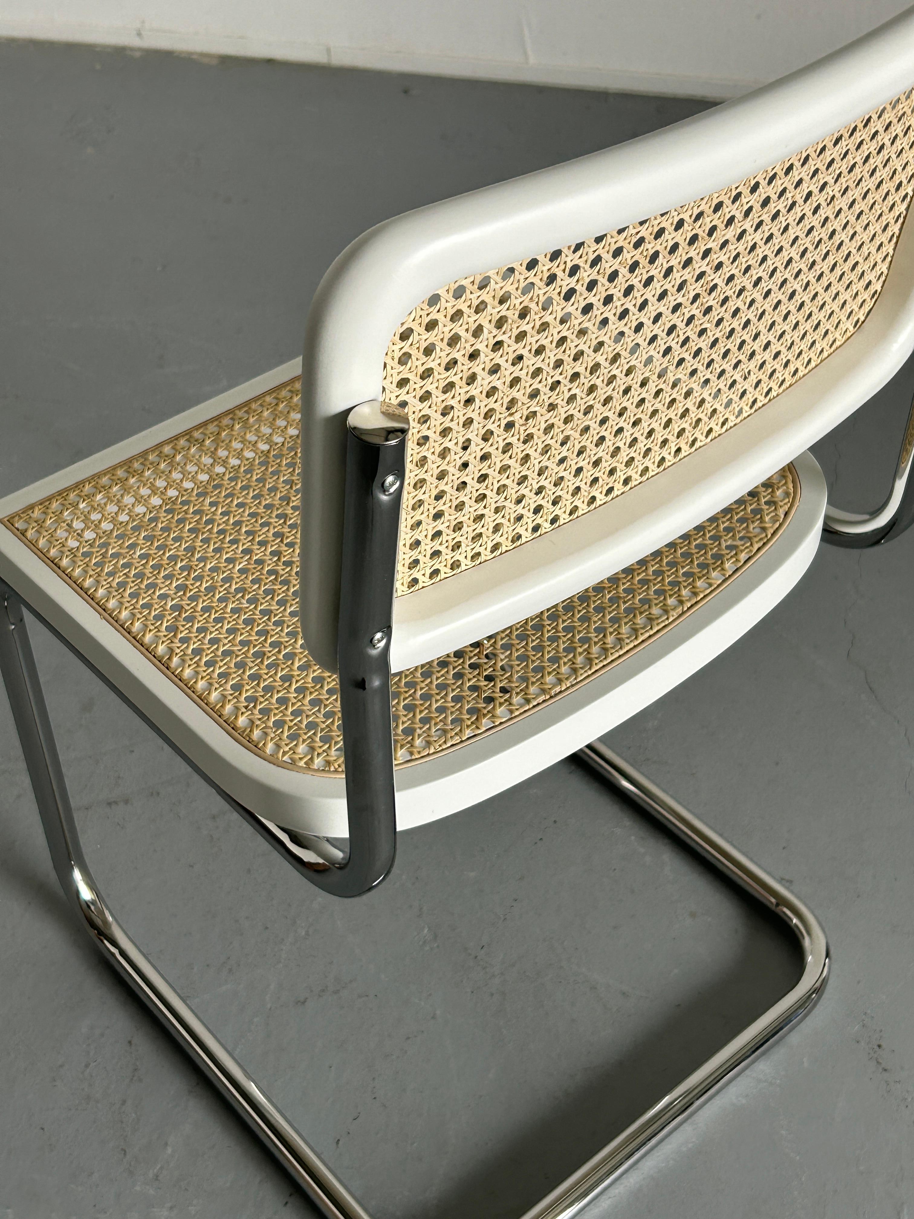 1 of 12 Vintage Cesca Mid-Century Cantilever Chair, Marcel Breuer B32 Design For Sale 4