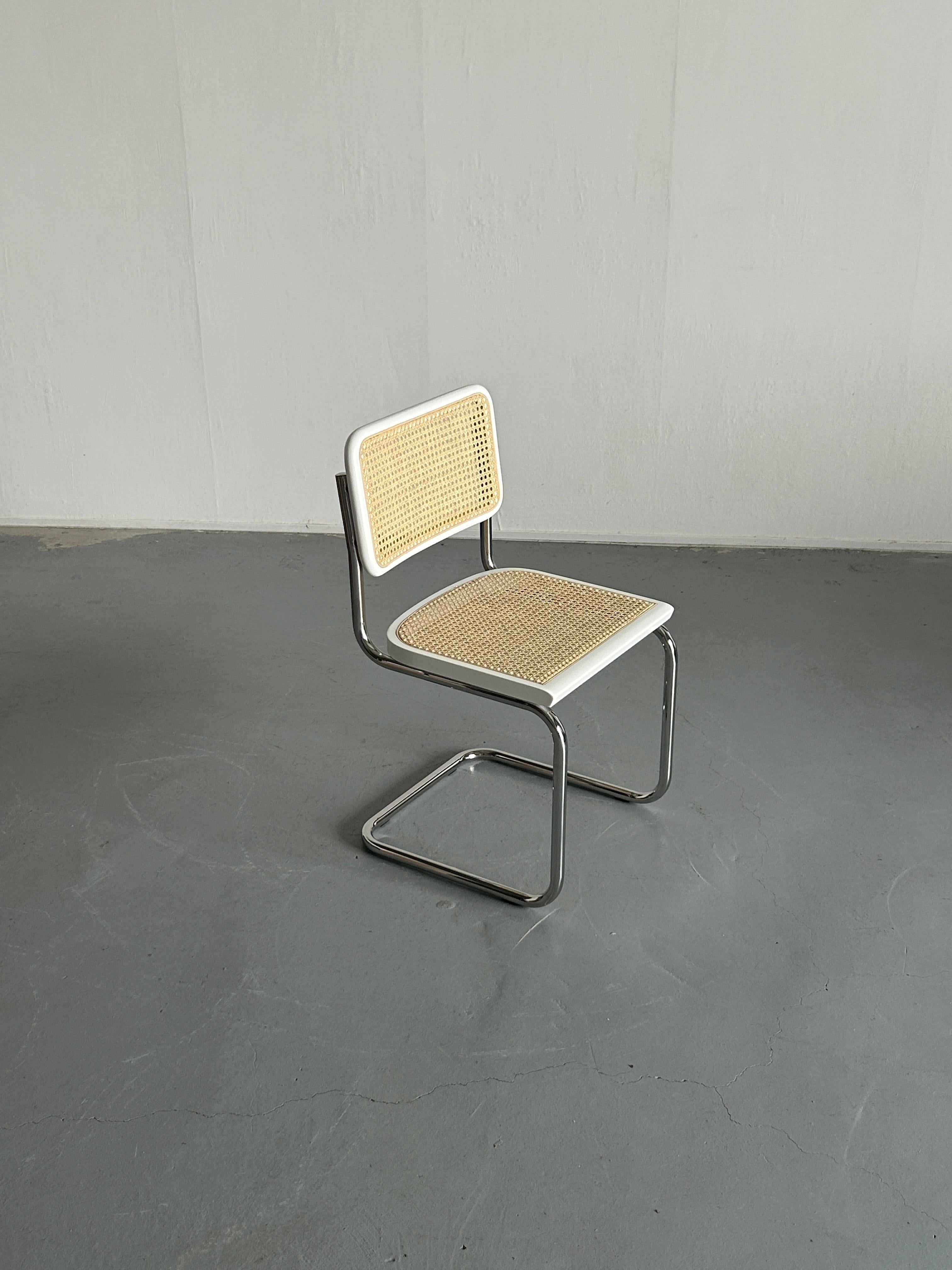 Bauhaus 1 of 12 Vintage Cesca Mid-Century Cantilever Chair, Marcel Breuer B32 Design For Sale