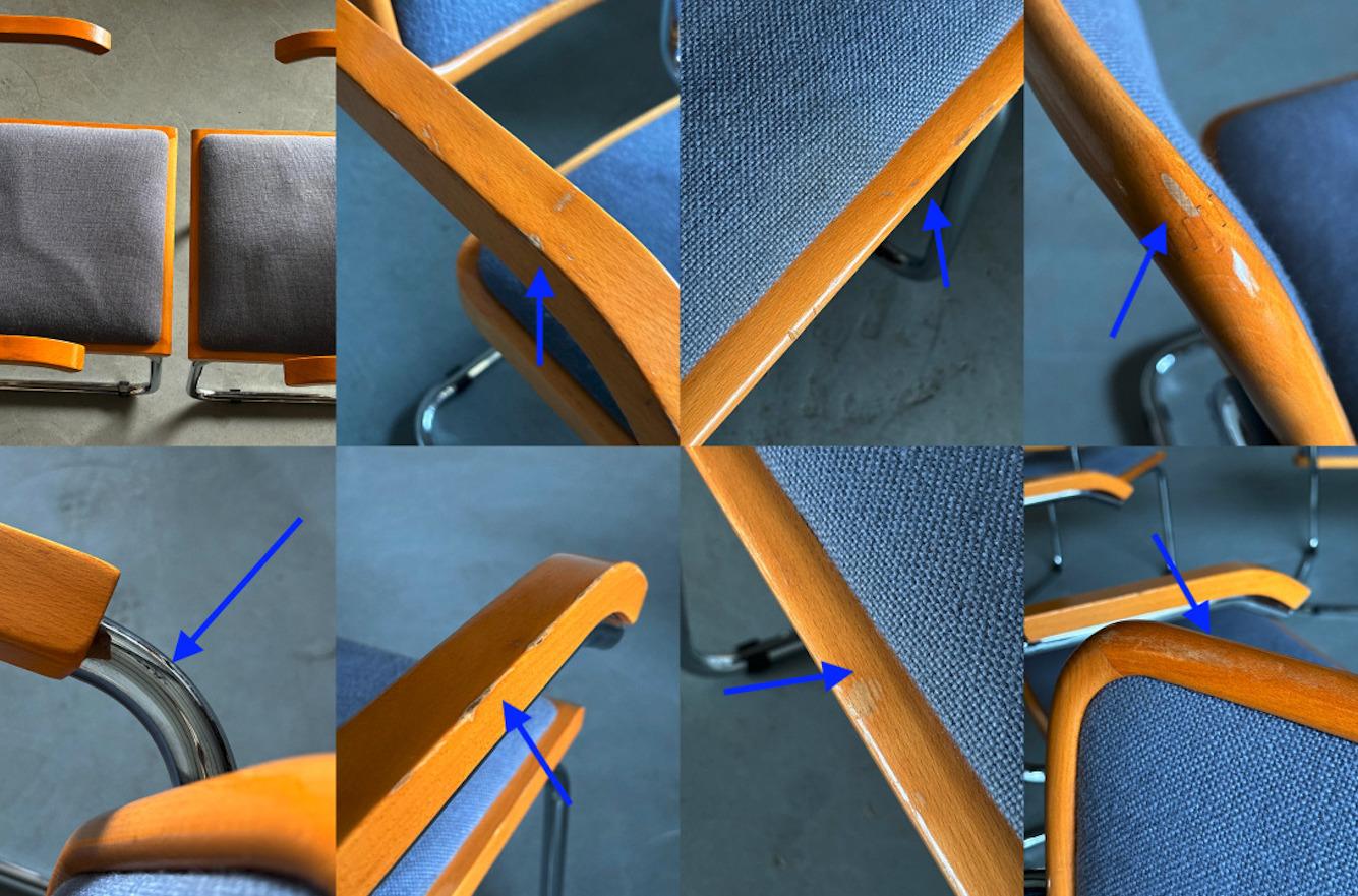 1 of 12 Vintage Mid-Century Modern Upholstered Cesca Armchairs by Bene Austria For Sale 5