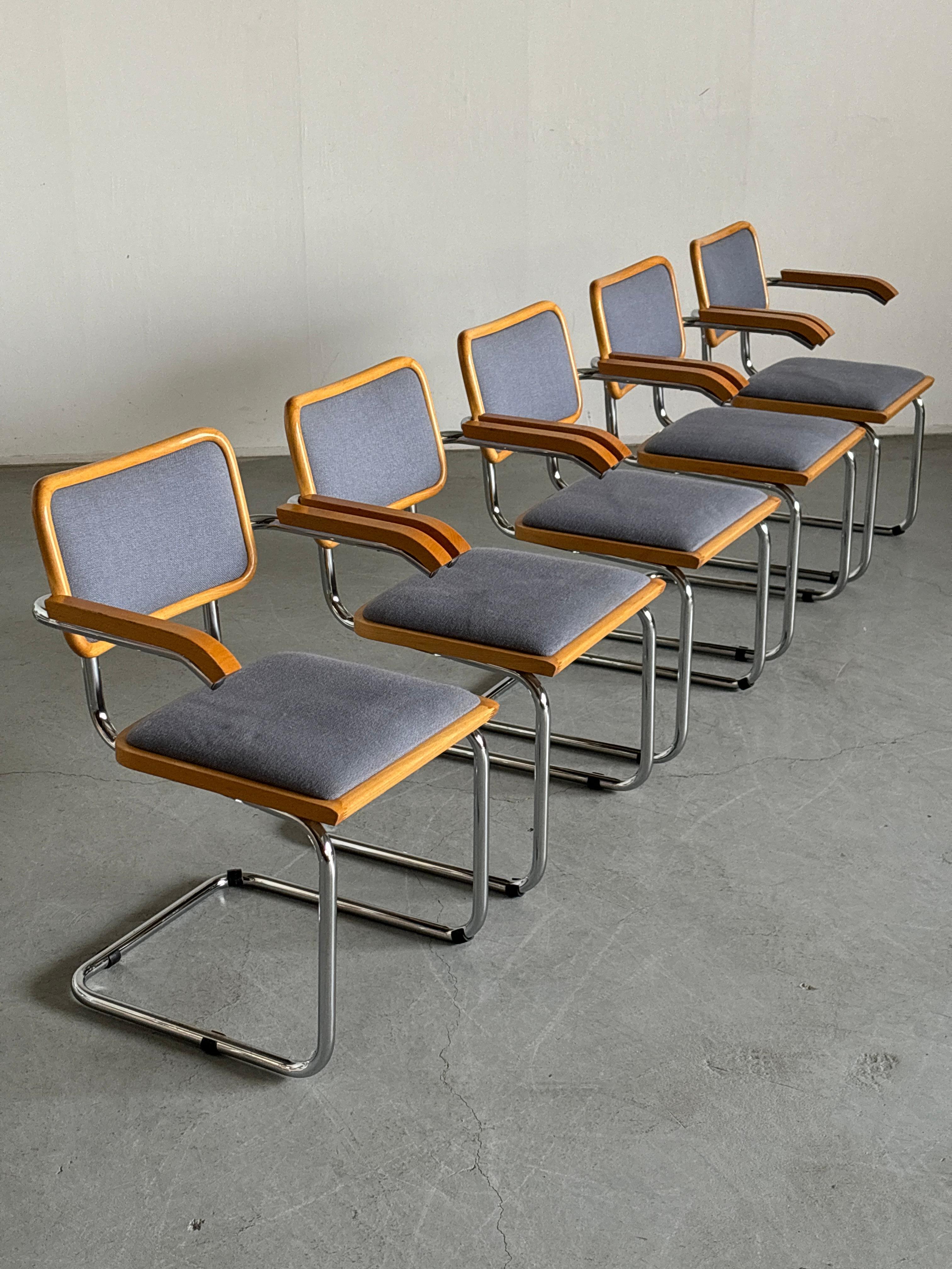 1 of 12 Vintage Mid-Century Modern Upholstered Cesca Armchairs by Bene Austria In Good Condition For Sale In Zagreb, HR
