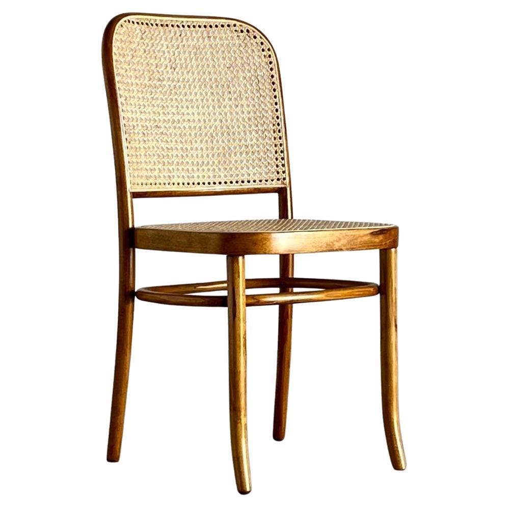1 of 12 Vintage Thonet Bentwood Prague Chairs by Josef Hoffman, 1970s, Restored