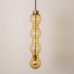 1 of 14 Glass Amber Pedant Lights, Doria, 1960s