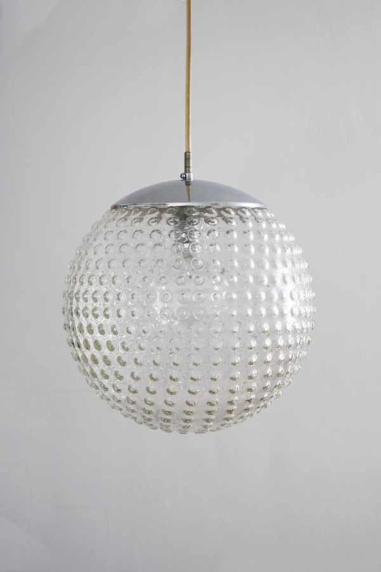 1 of 15 XL Staff Pendant Lamp Model P117 by Rolf Krüger, 1970s In Good Condition For Sale In Berlin, BE