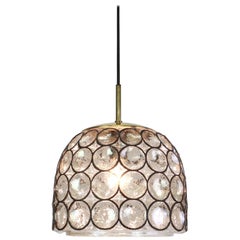 1 of 16 Iron and Clear Glass Pendant Lights by Limburg, Germany, 1960s