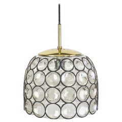 1 of 16 Iron and Clear Glass Pendant Lights by Limburg, Germany, 1960s