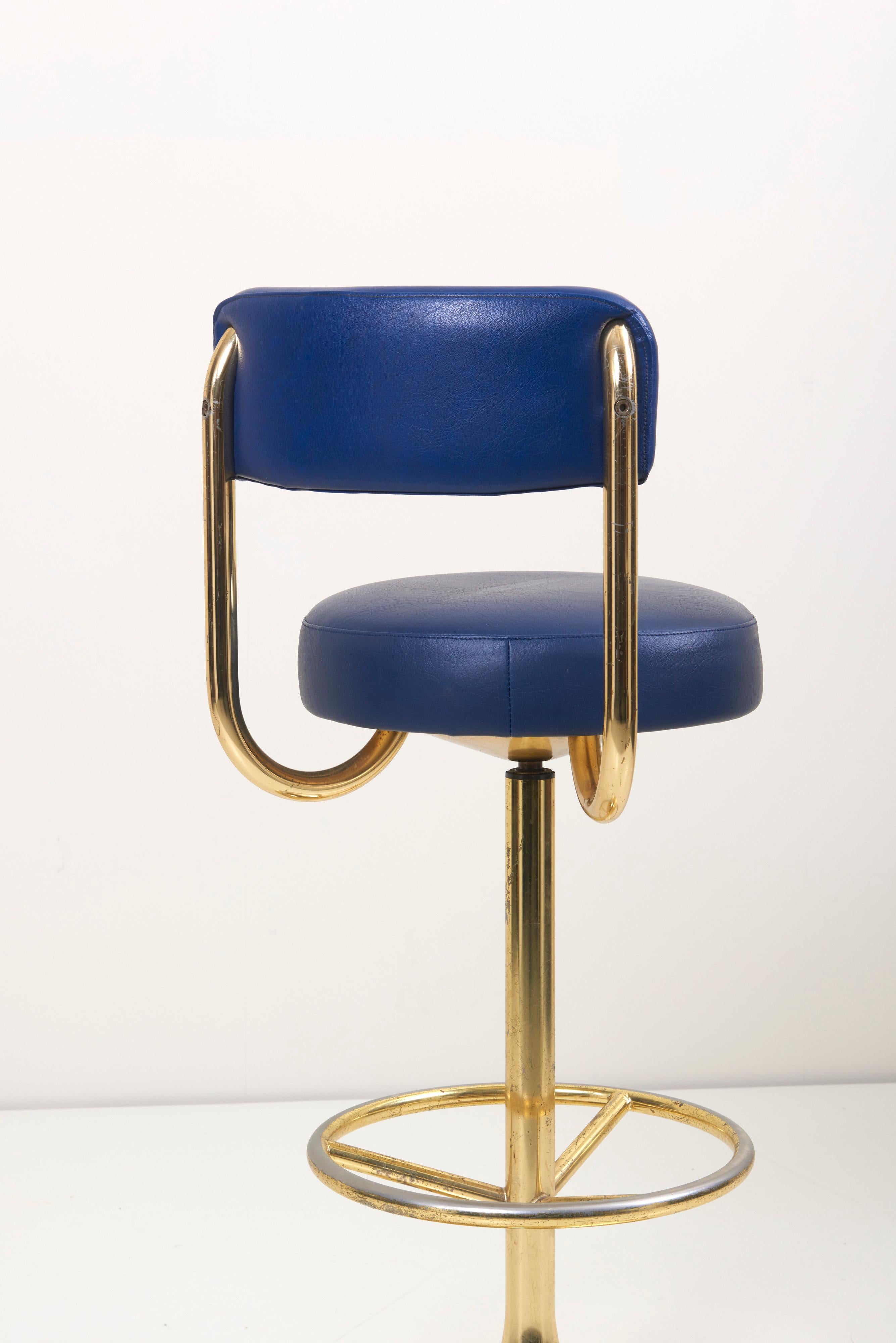 Late 20th Century The Last One Brass Börje Johansson Bar Stool by Johansson Design