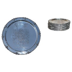 1 of 19 King George Auguseue Frederick Arms Sterling Silver Plated 1919 Trays