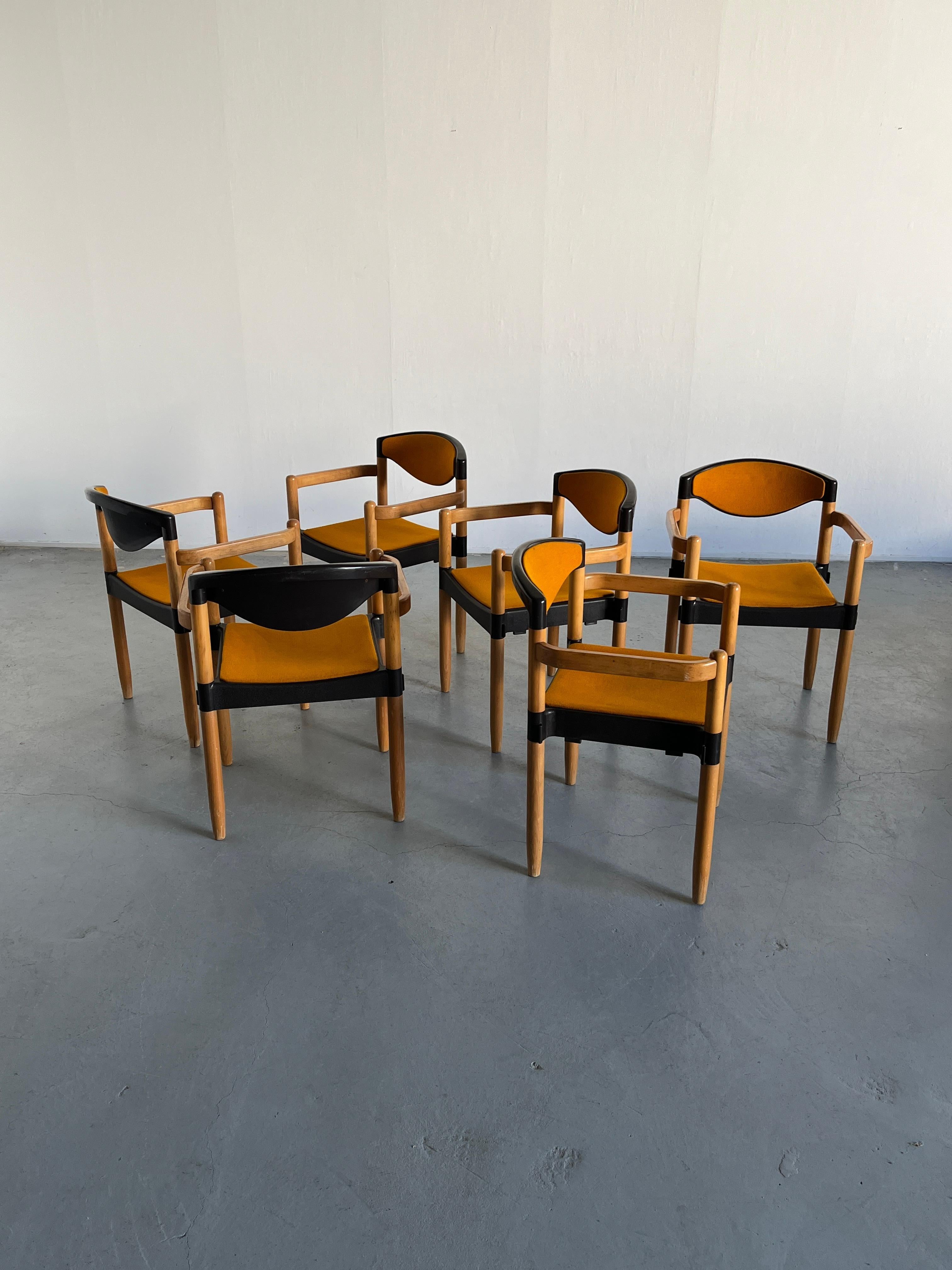 Tissu 1 des 19 fauteuils empilables Strax de Hartmut Lohmeyer pour Casala, années 80 en vente