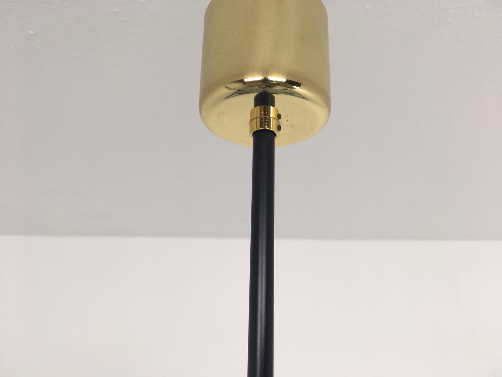 1 of 2 1950s Sputnik Pendant Chandelier Lamp in Black 5
