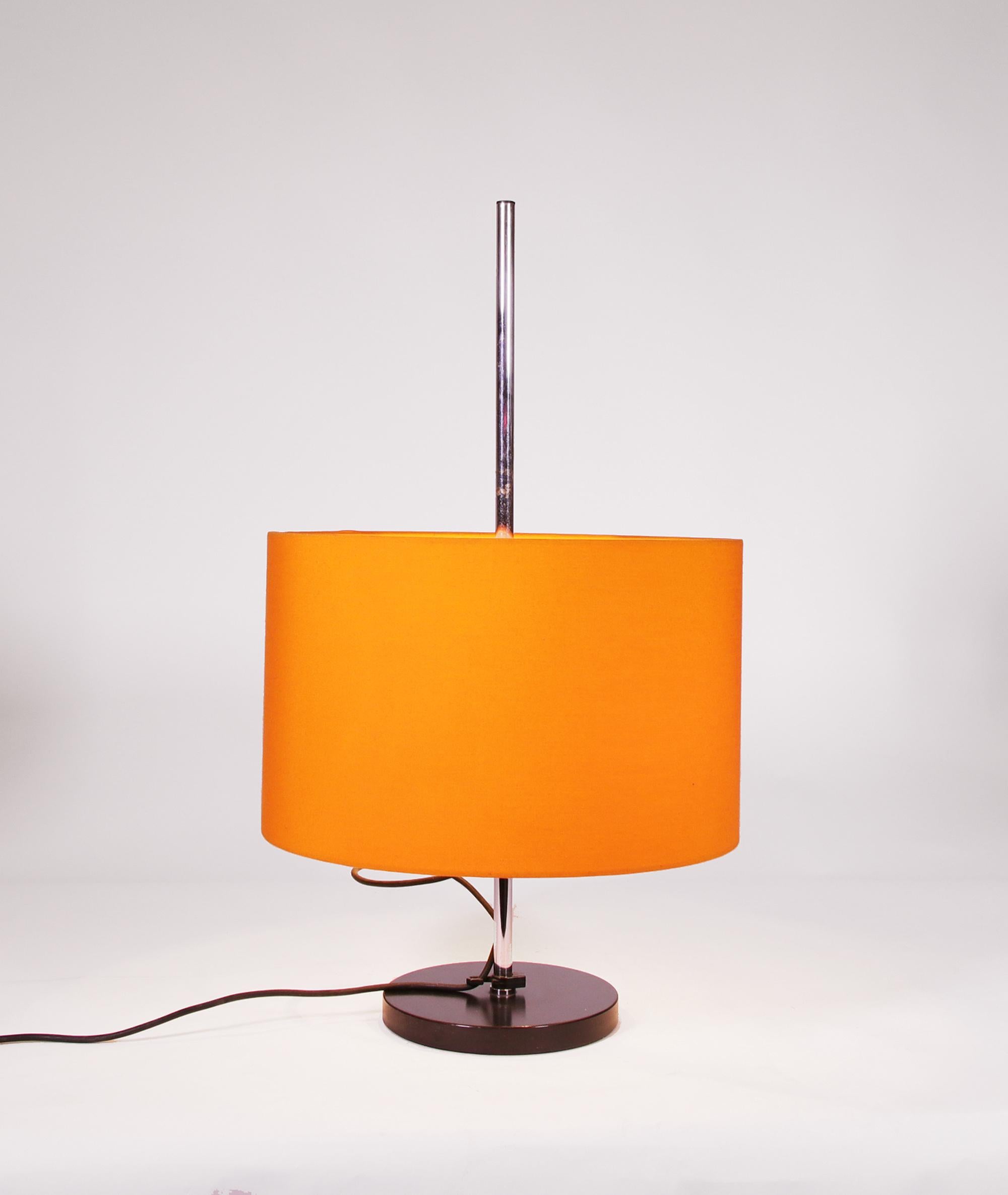 Mid-Century Modern Pair of 2 Adjustable Table Lamps Orange by Staff Lighting, Germany, 1960s For Sale