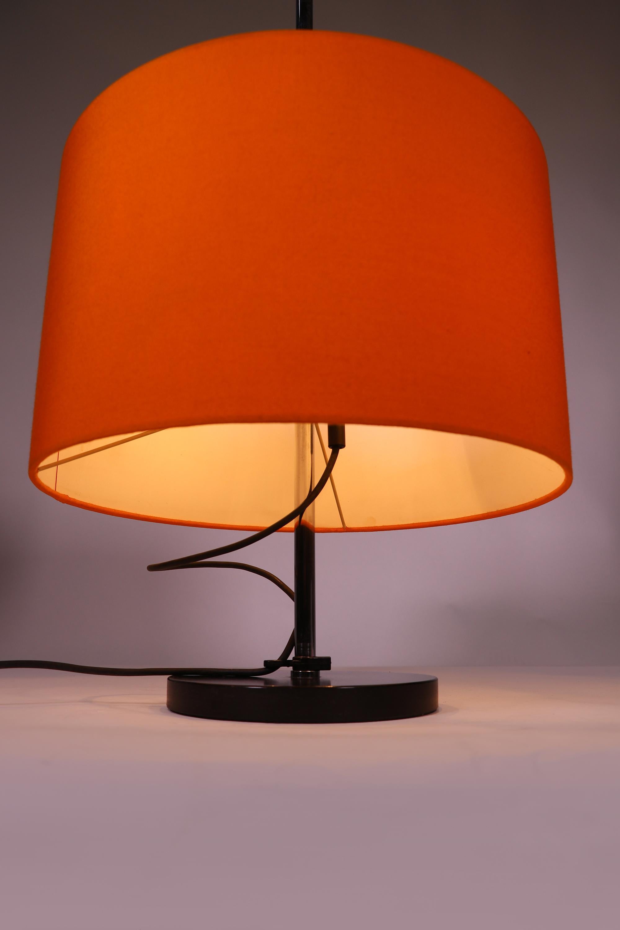 Pair of 2 Adjustable Table Lamps Orange by Staff Lighting, Germany, 1960s In Good Condition For Sale In Niederdorfelden, Hessen