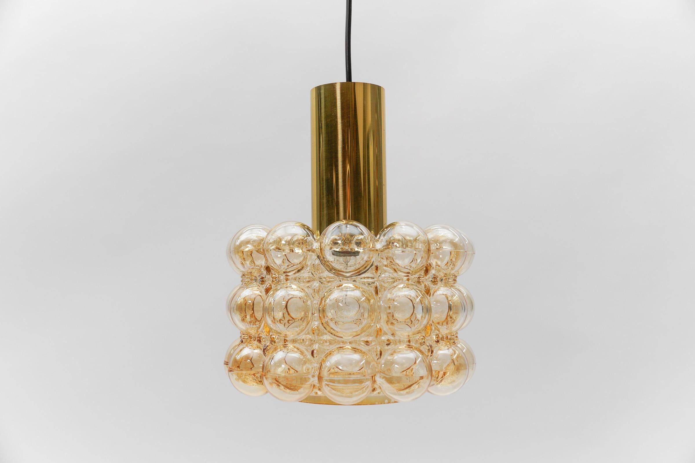 1 of 2 Amber Bubble Glass Ceiling Lamp by Helena Tynell for Limburg, Germany 196 For Sale 5