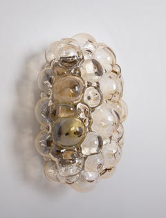 1 of 2 Amber Bubble Glass Sconces by Helena Tynell, Limburg, Germany