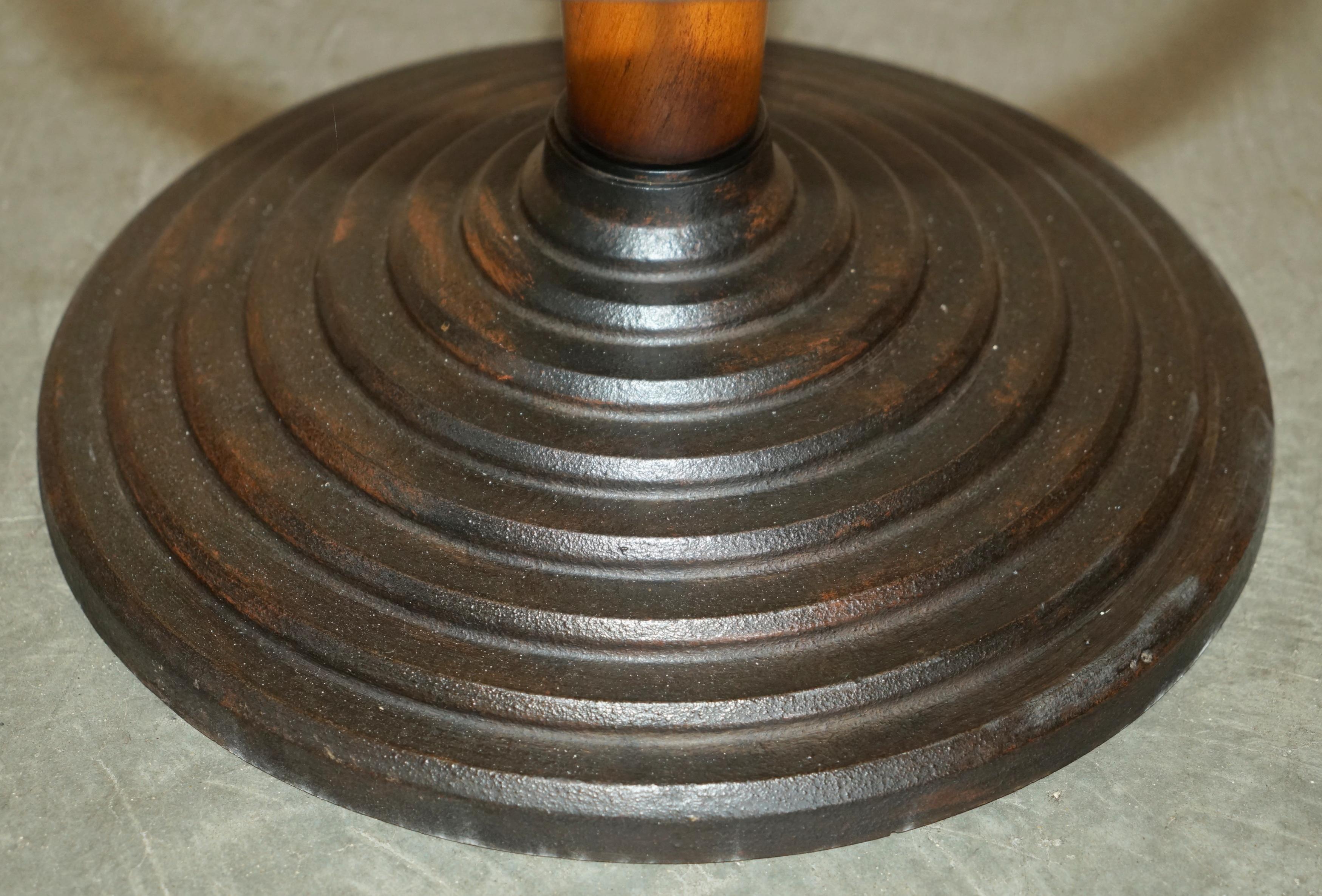 Leather 1 OF 2 ANTIQUE ART DECO HIGH BAR TABLE & PAIR OF STOOLS SUITES MUST SEE PICTUREs For Sale