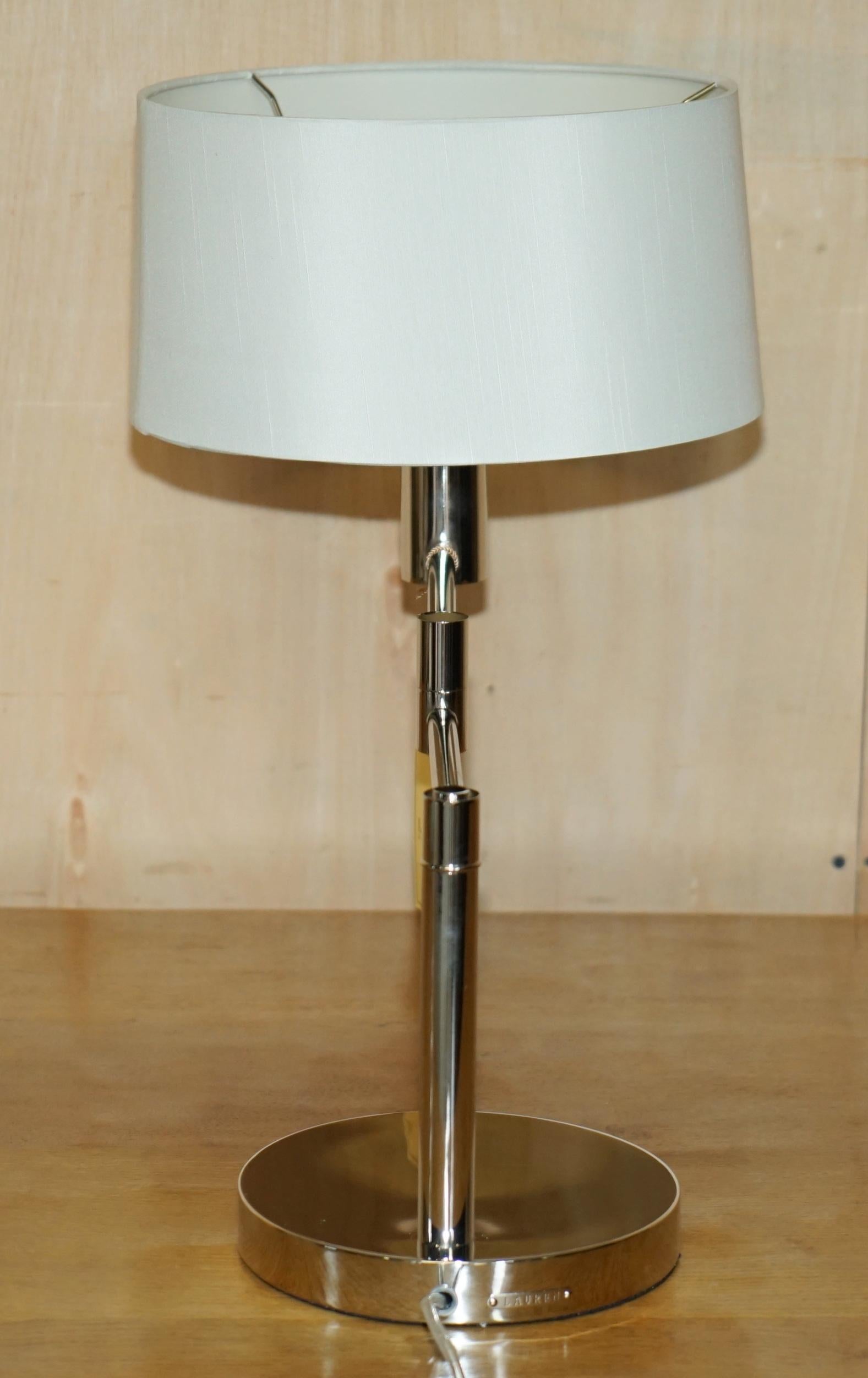 1 OF 2 BNIB ORIGINAL RALPH LAUREN ARTICULATED SWiNG ARM TABLE LAMPS For Sale 6