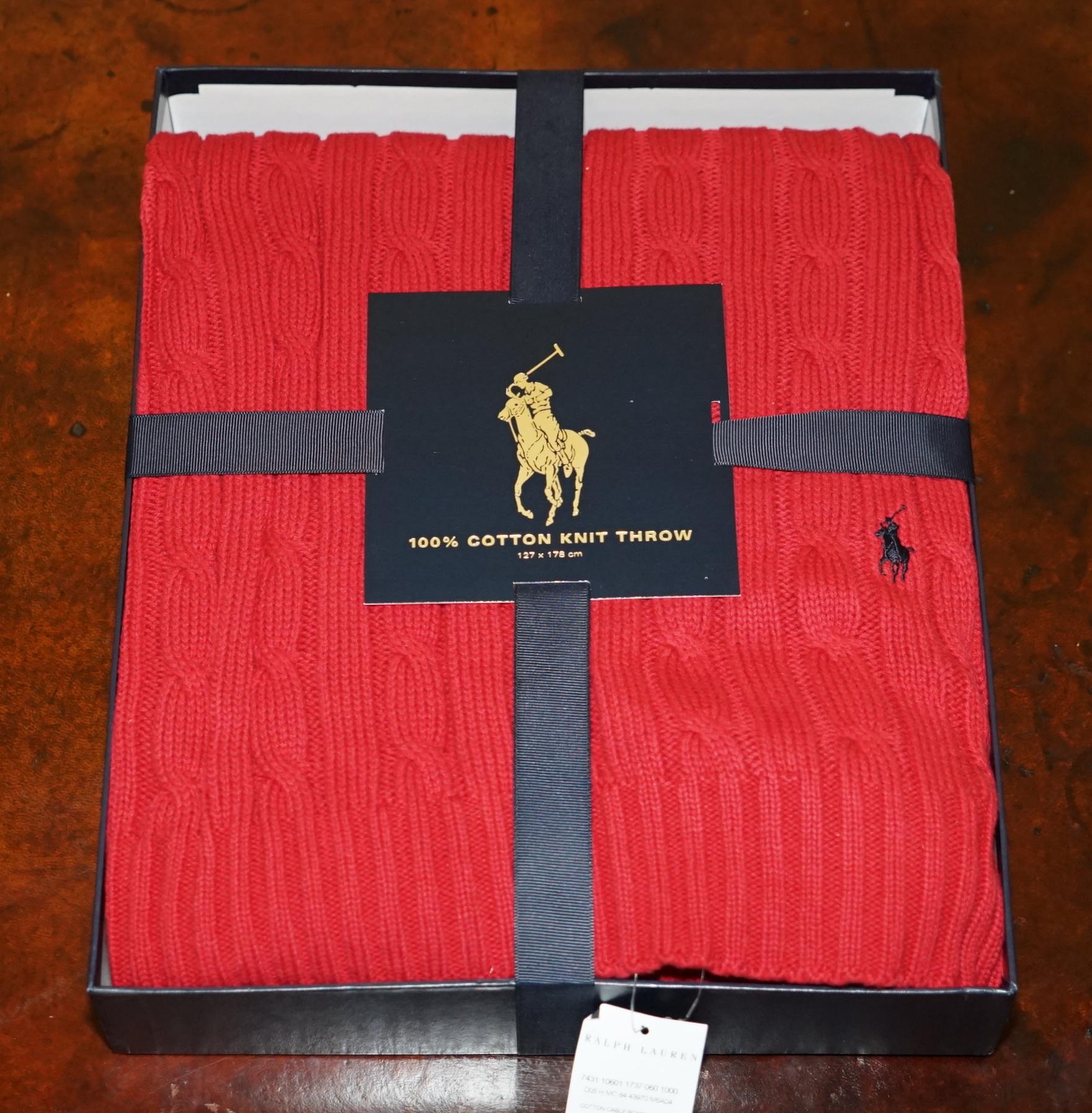 ralph lauren red blanket