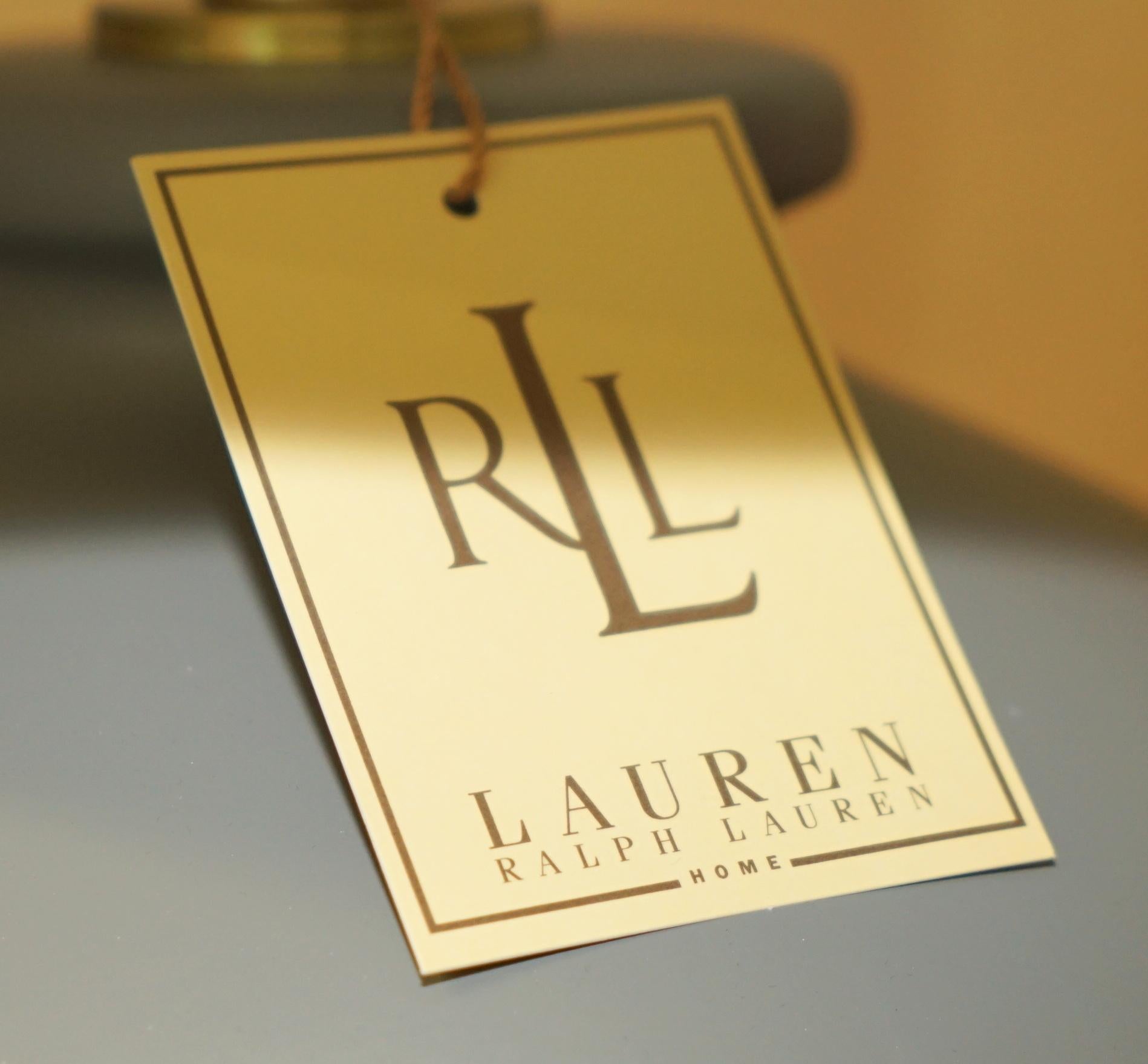English 1 OF 2 BRAND NEW IN THE BOX RALPH LAUREN CERAMIC GREY VASE SHAPE TABLE LAMPs For Sale