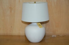 1 OF 2 BRAND NEW IN THE BOX RALPH LAUREN CERAMIC WHITE VASE SHAPE TABLE LAMPs