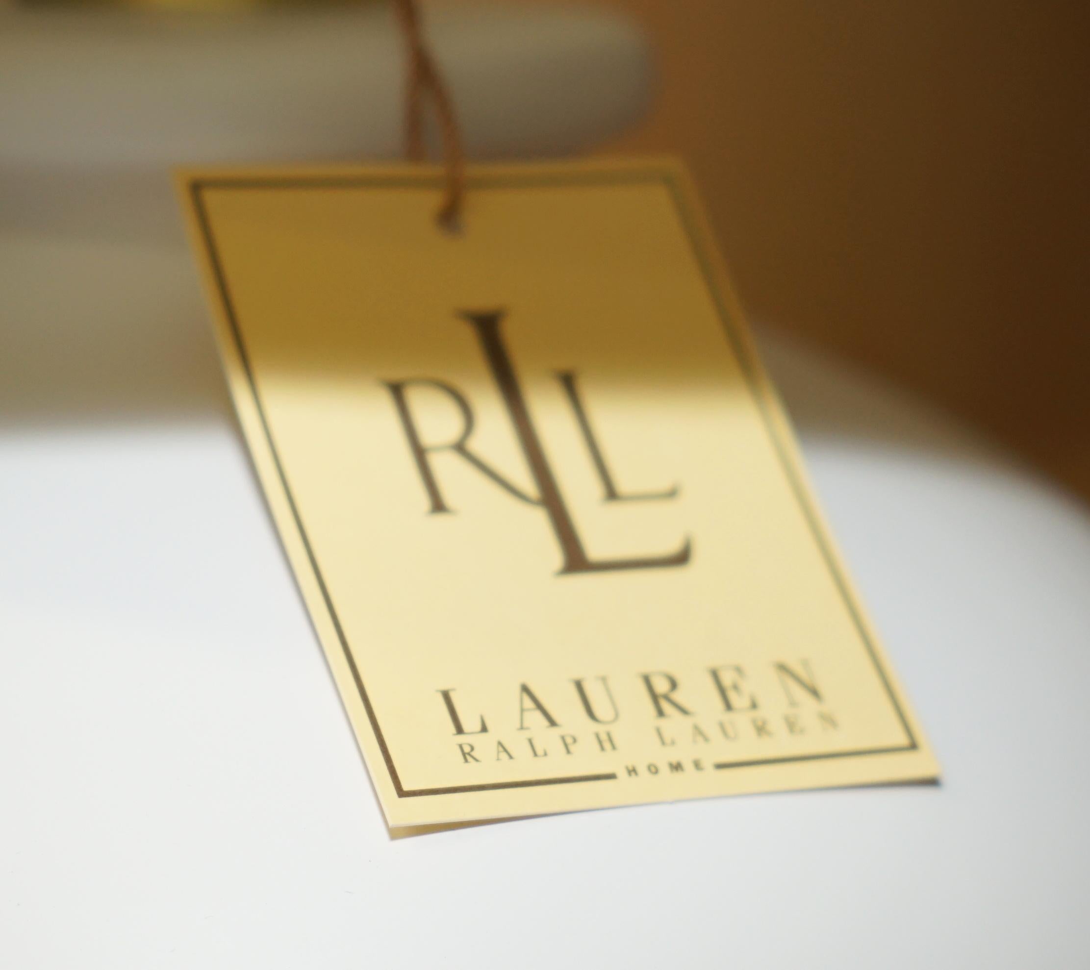 Hand-Crafted 1 OF 2 BRAND NEW IN THE BOX RALPH LAUREN CERAMIC WHITE VASE SHAPE TABLE LAMPs For Sale