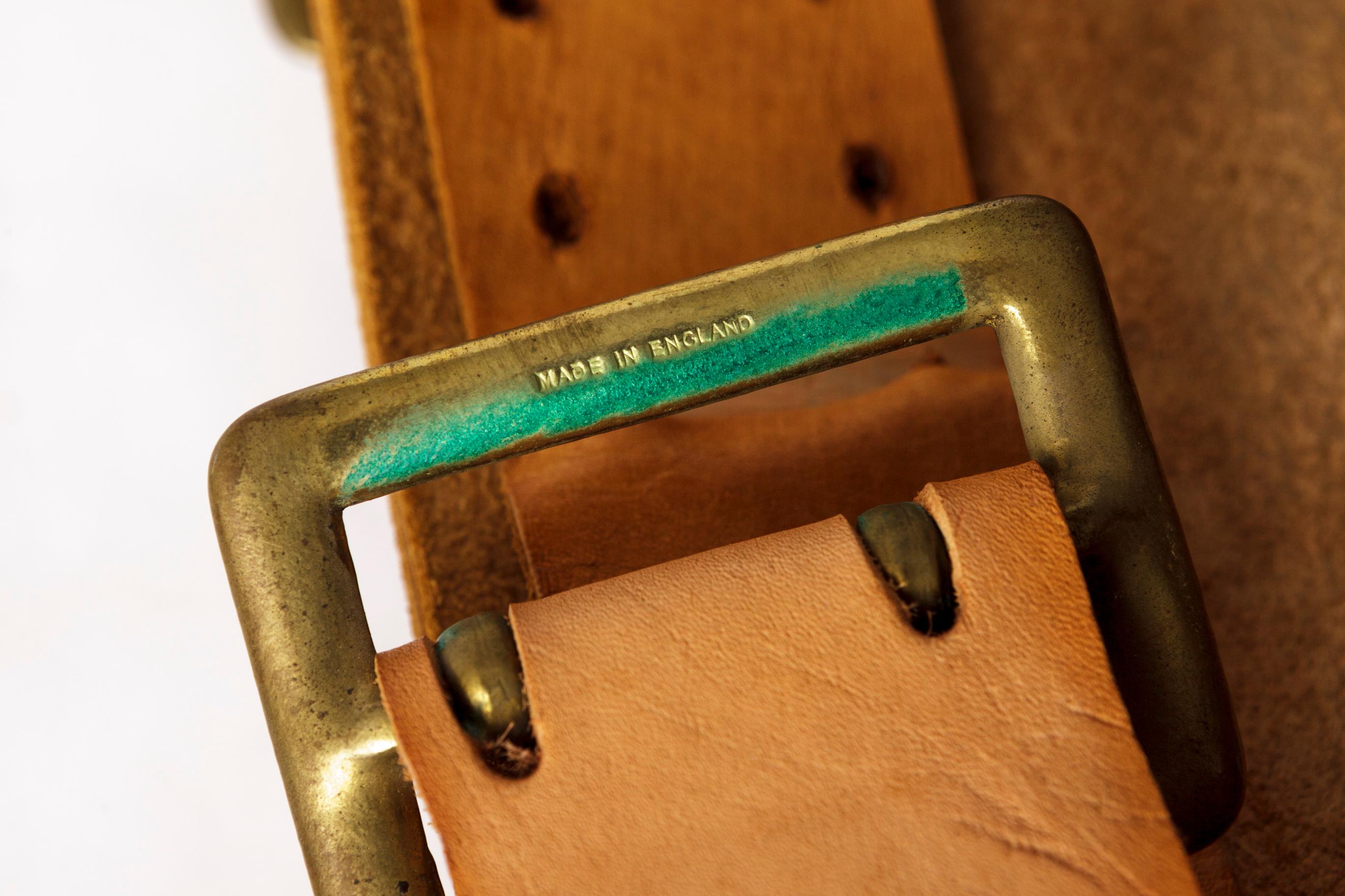 1 de 2 Silla plegable Børge Mogensen - 1950 Teca y cuero - Mitad del siglo danés en venta 2