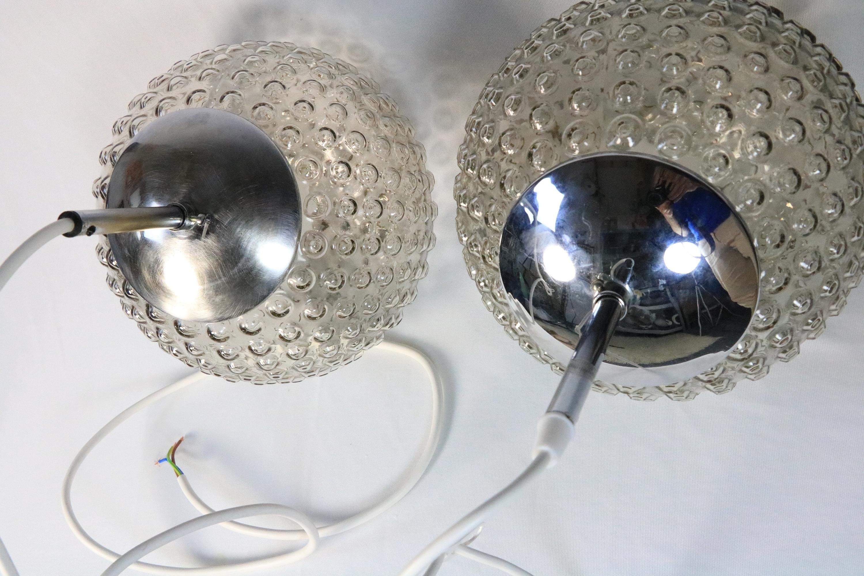 1 of 2 Bubble Glass Lamp, STAFF, Krüger, Mid-Century, B condition For Sale 4