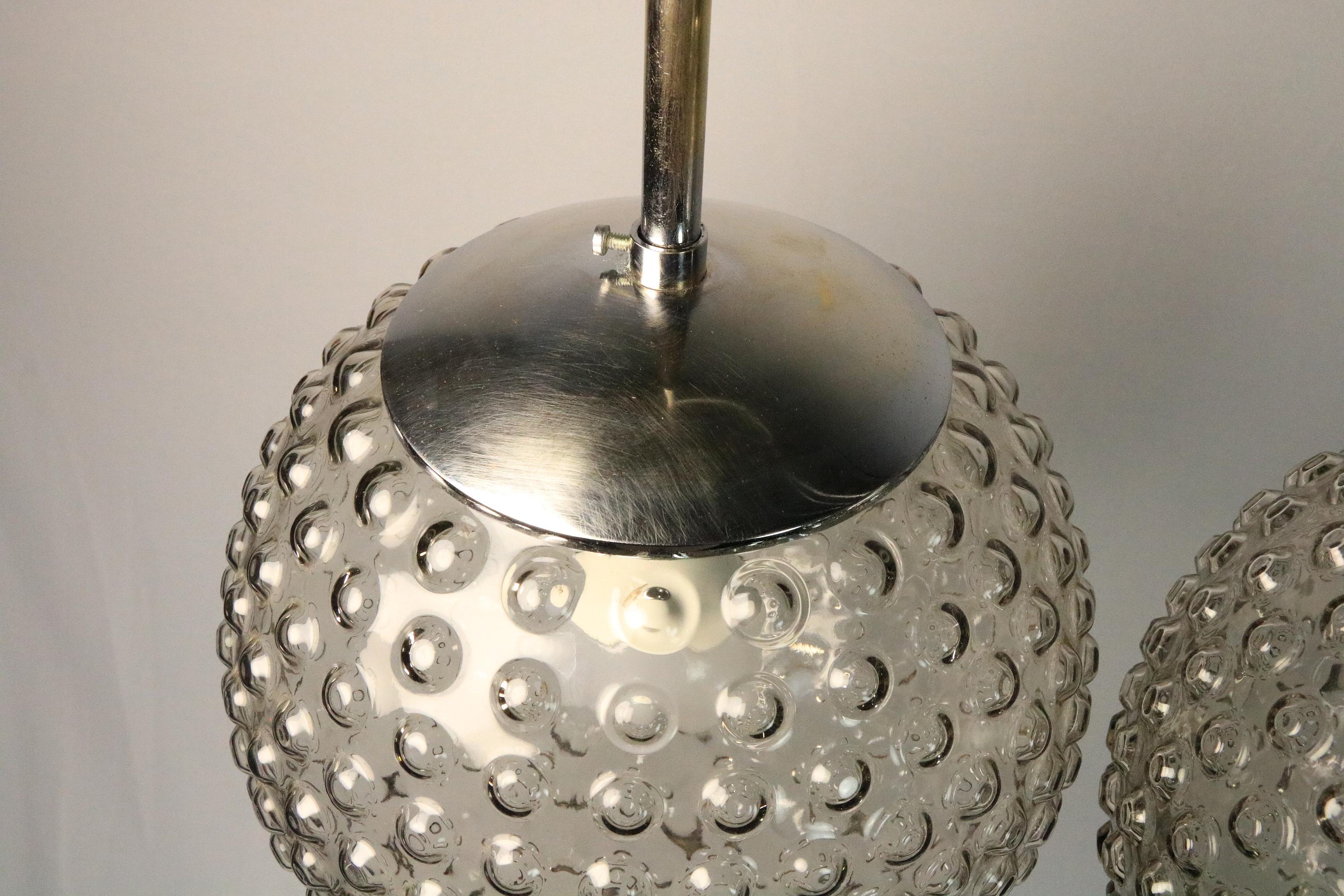 1 of 2 Bubble Glass Lamp, STAFF, Krüger, Mid-Century, B condition For Sale 5
