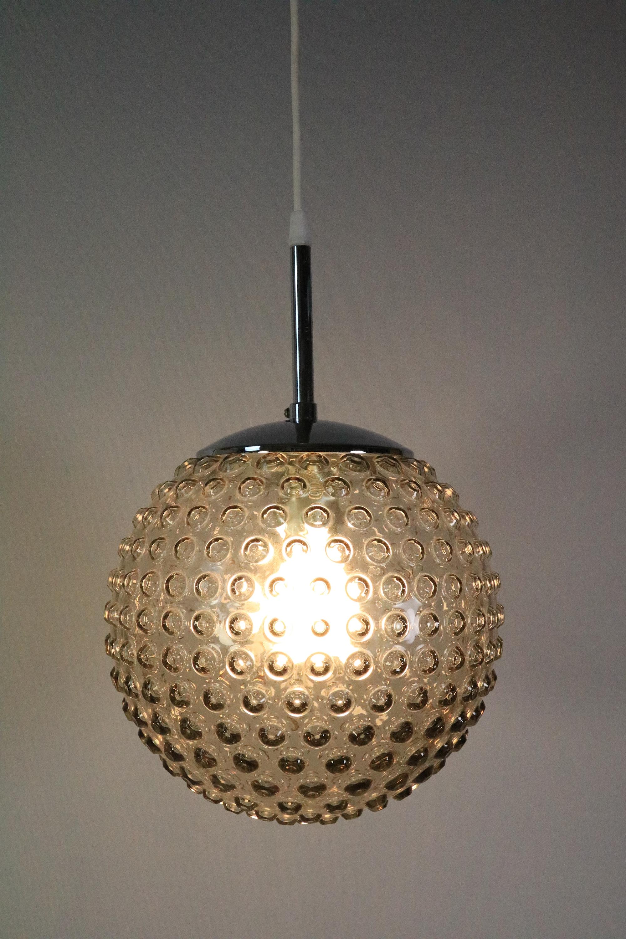 Mid-Century Modern 1 of 2 Bubble Glass Lamp, STAFF, Krüger, Mid-Century, B condition For Sale