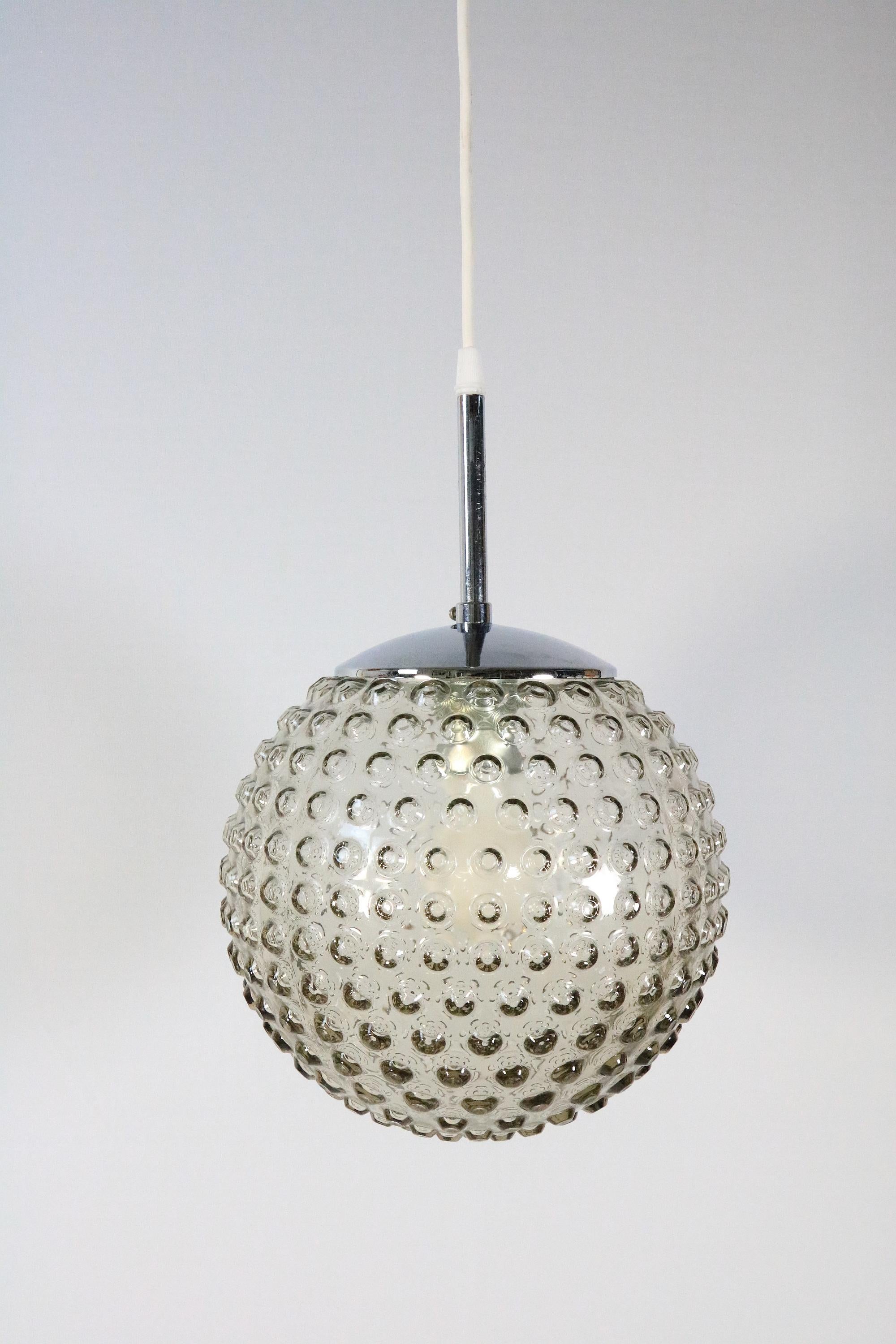 1 of 2 Bubble Glass Lamp, STAFF, Krüger, Mid-Century, B condition In Fair Condition For Sale In Berlin, BE
