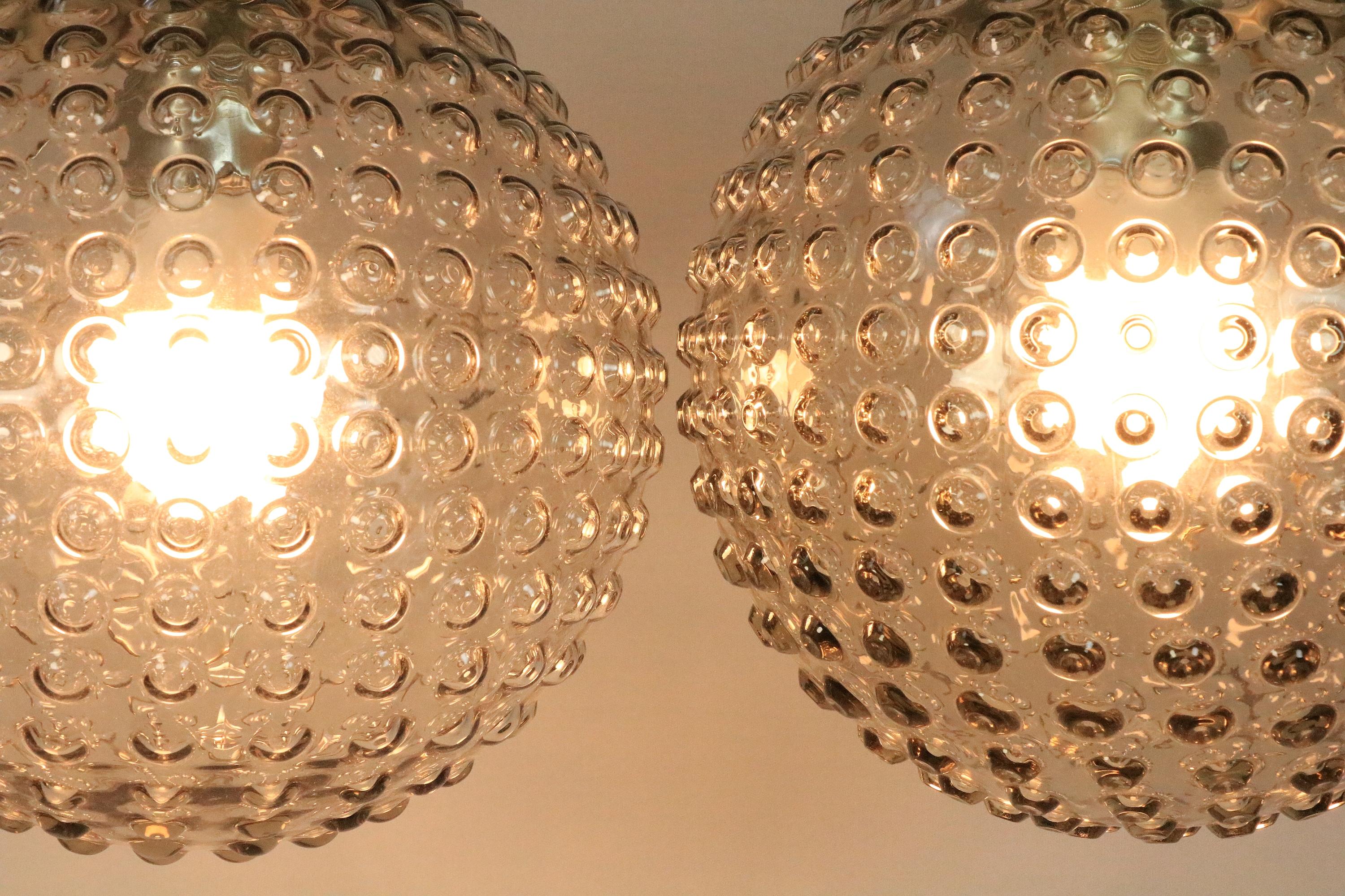 1 of 2 Bubble Glass Lamp, STAFF, Krüger, Mid-Century, B condition For Sale 1