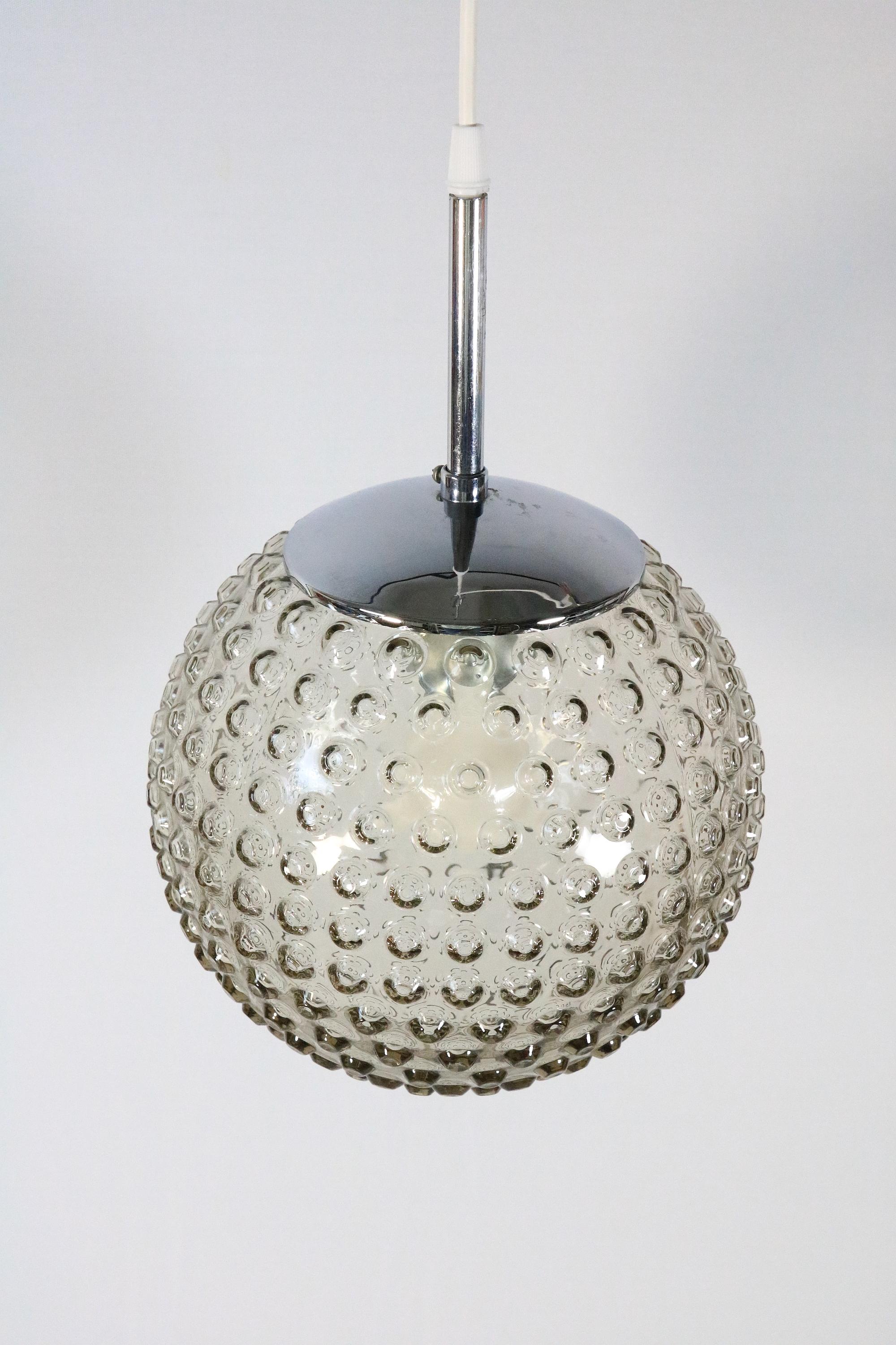 1 of 2 Bubble Glass Lamp, STAFF, Krüger, Mid-Century, Germany For Sale 1