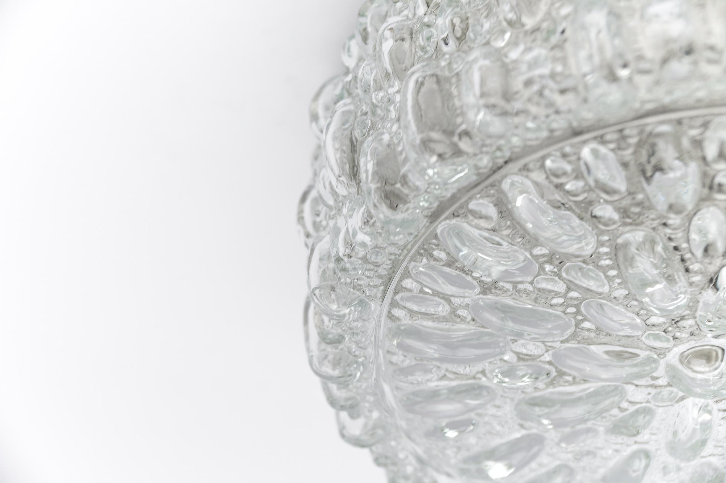 1. de 2 Lámpara de pared / empotrable de cristal burbuja de Limburg, años 60 Alemania en venta 1