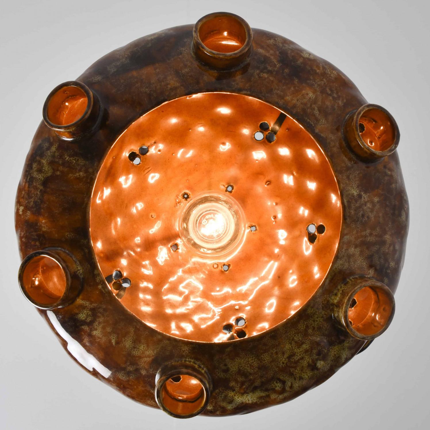 1 di 2 Lampade a sospensione in ceramica, Danimarca, 1970 in vendita 2