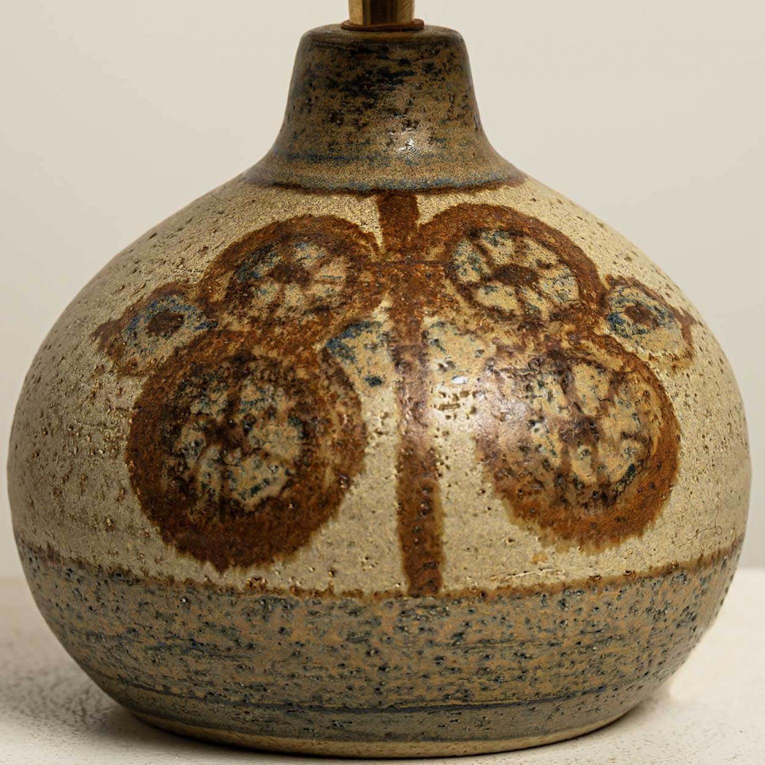 1 de 2 Lámparas de mesa de cerámica para Backhausen con pantalla de bordado nuevo, Dinamarca Otro en venta