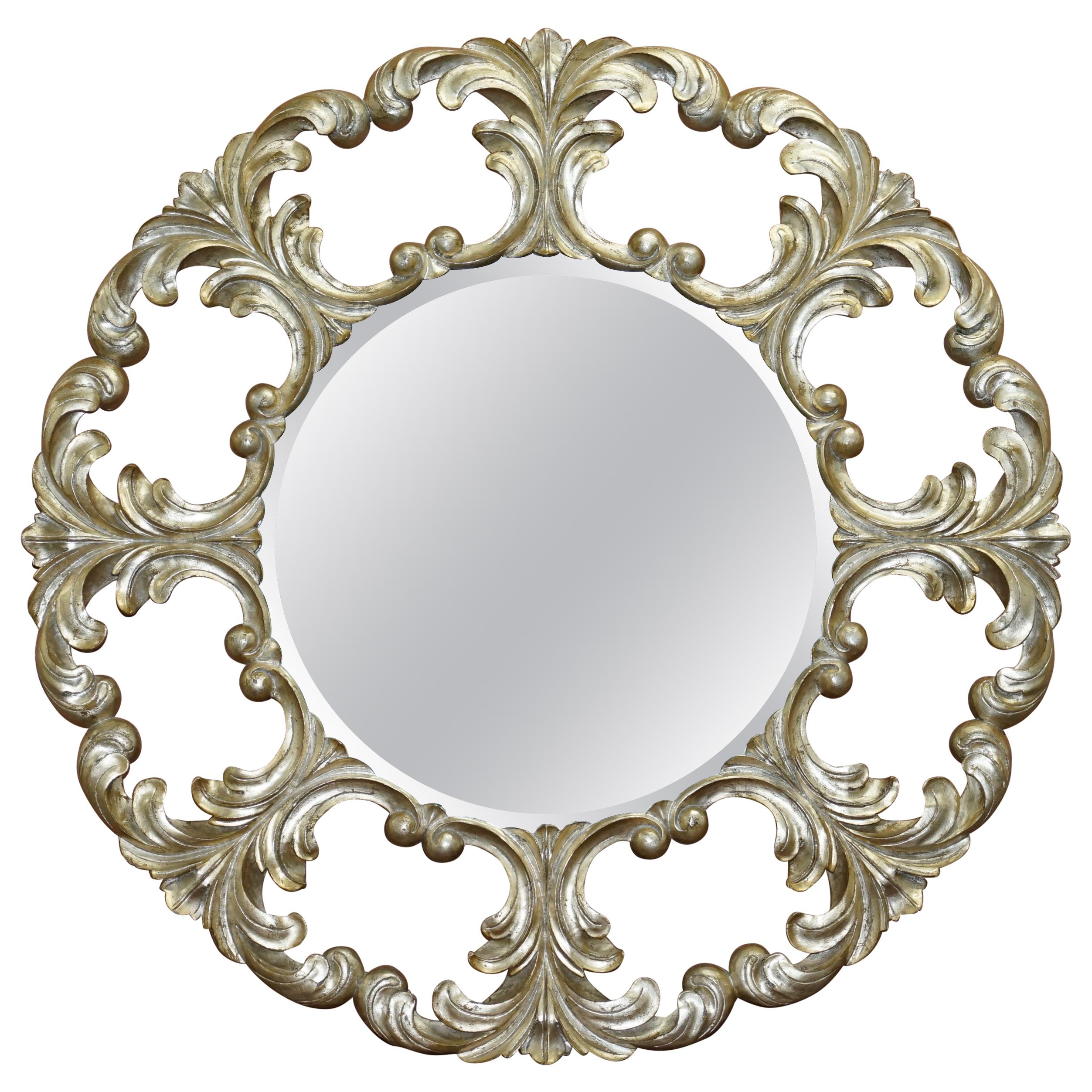 1 of 2 Christopher Guy Gold and Silver Leaf Giltwood Wall Mirrors For Sale