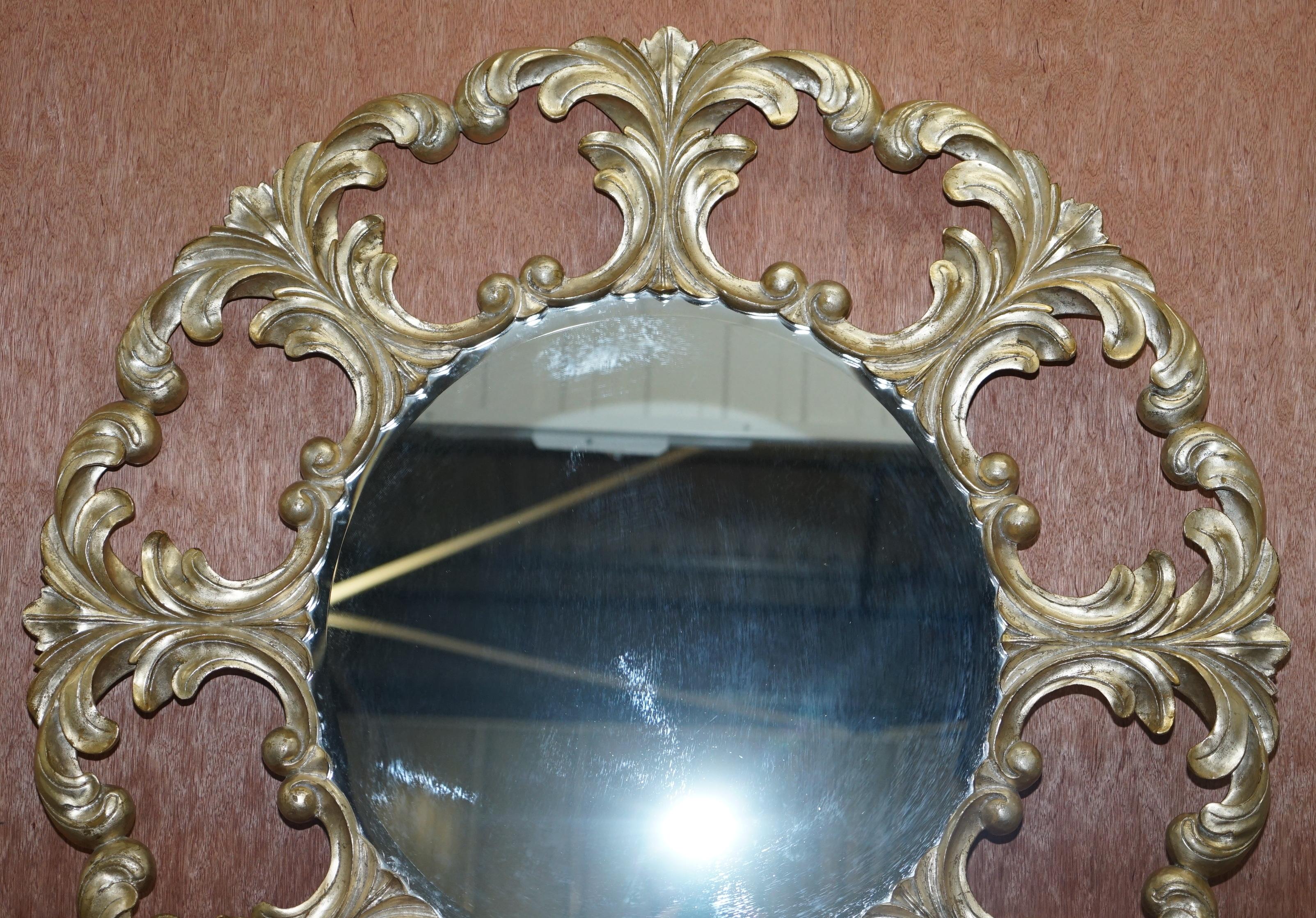 We are delighted to offer for sale 1 of 2 Original Christopher Guy RRP £2850 gold and silver leaf wood round wall mirrors

This is absolutely sublime, the frame is hand crafted from solid hardwood, beautifully sculpted and finished with real