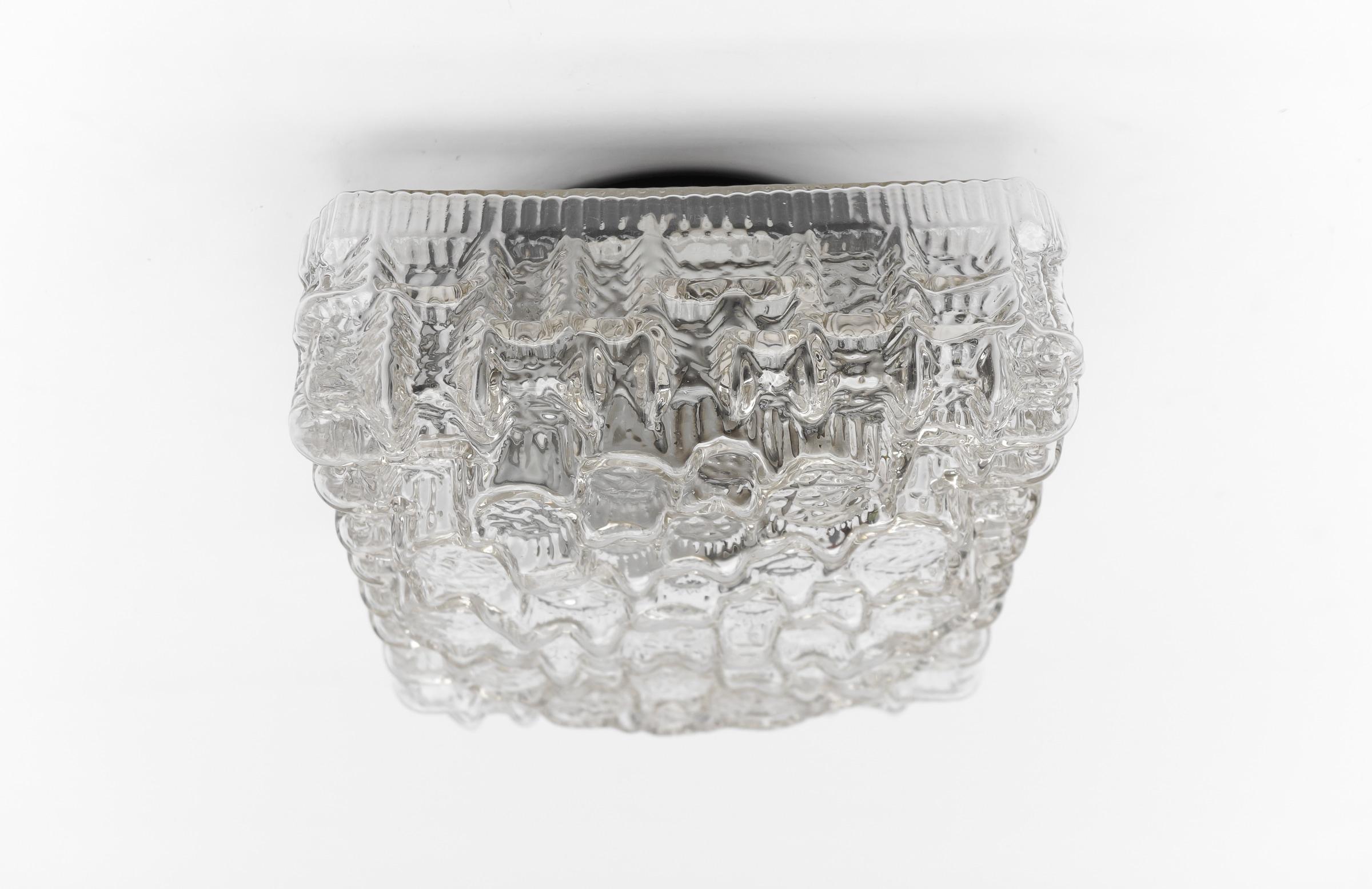 1. of 2 Clear Bubble Glass Mount Lamp Helena Tynell, Germany 1960s For Sale 4