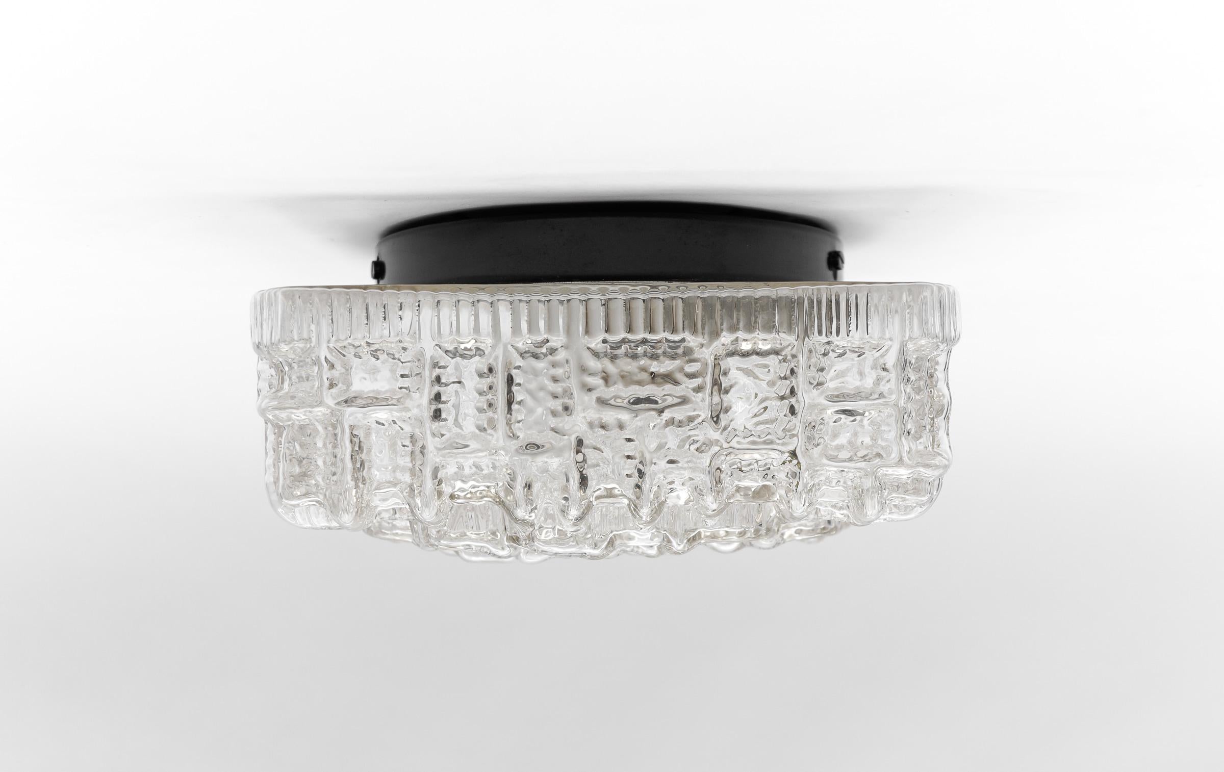 1. of 2 Clear Bubble Glass Mount Lamp Helena Tynell, Germany 1960s For Sale 3