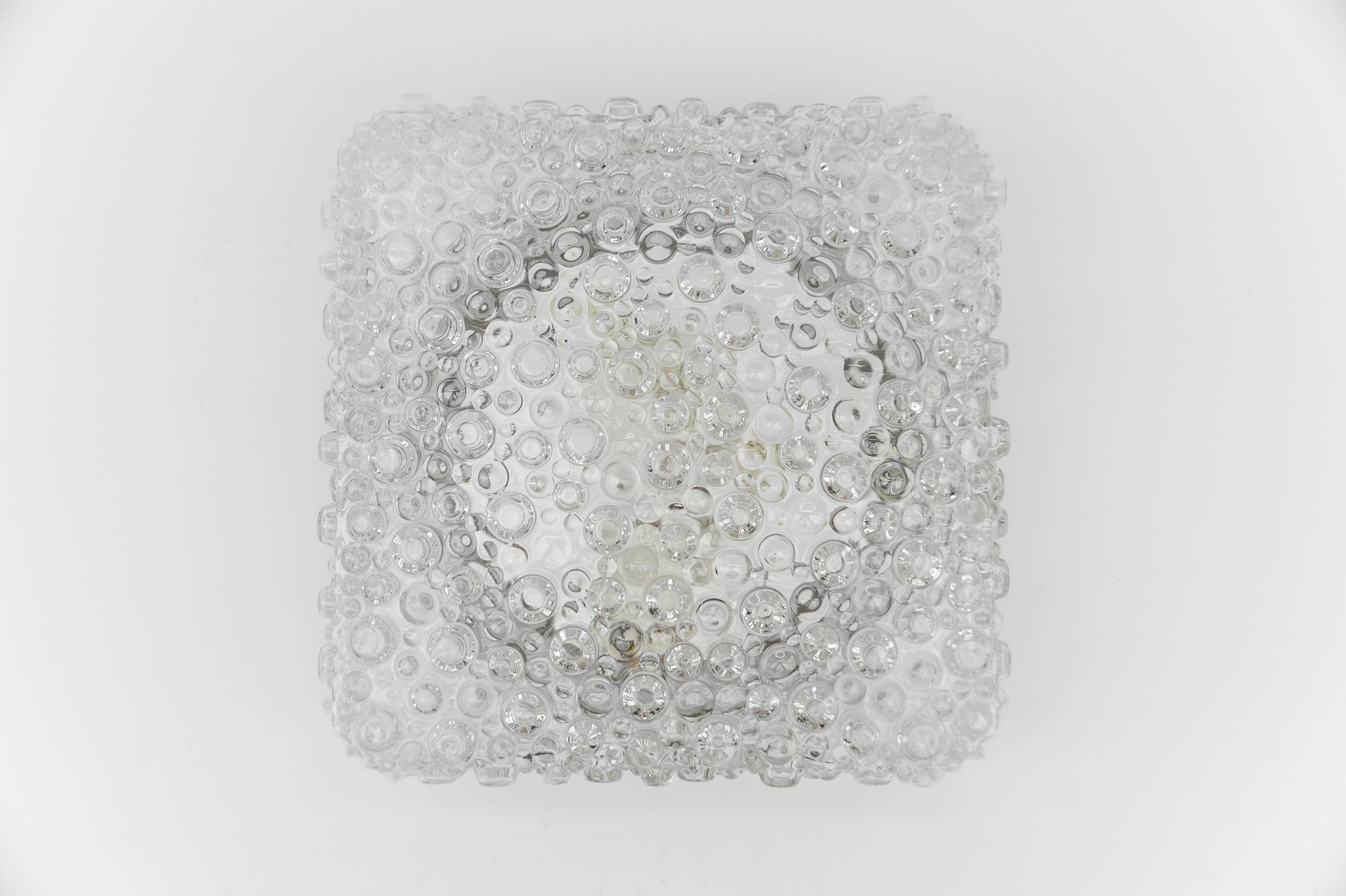 1. of 2 Clear Lovely Bubble Glass Wall Lamp or Flush Mount Light, 1960s Germany For Sale 4